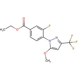 2750602-74-3 | Ethyl 3-fluoro-4-(5-methoxy-3-(trifluoromethyl)-1H-pyrazol-1-yl)benzoate - Hoffman Fine Chemicals