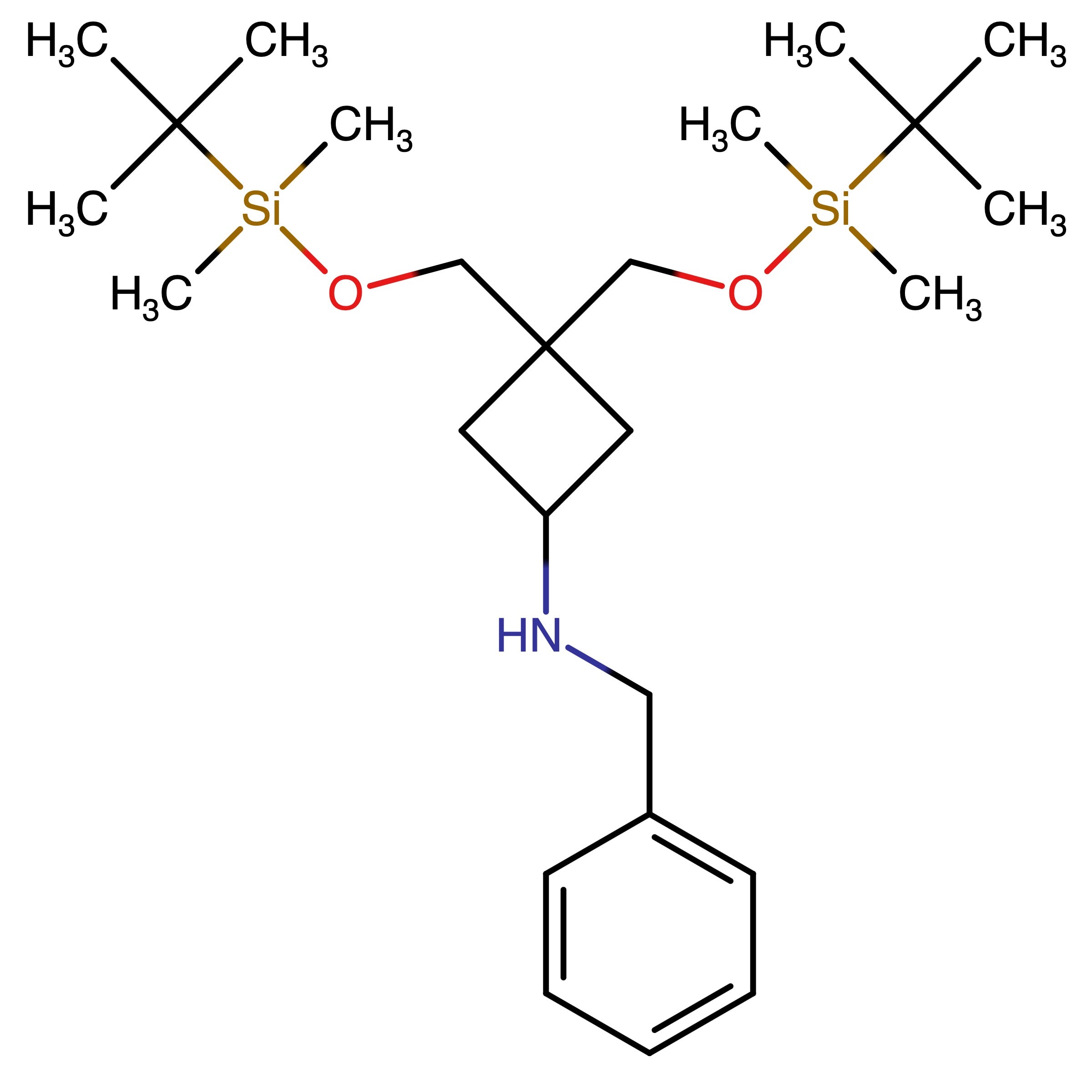 CAS RN 2752351-36-1 | N_Benzyl_3,3_bis(((tert_butyldimethylsilyl)oxy)methyl)cyclobutan_1_amine