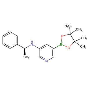 2756235-90-0 | (S)-N-(1-Phenylethyl)-5-(4,4,5,5-tetramethyl-1,3,2-dioxaborolan-2-yl)pyridin-3-amine - Hoffman Fine Chemicals