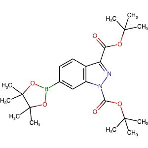 2756235-94-4 | Di-tert-butyl 6-(4,4,5,5-tetramethyl-1,3,2-dioxaborolan-2-yl)-1H-indazole-1,3-dicarboxylate - Hoffman Fine Chemicals