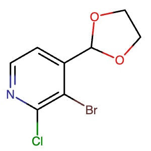2761538-31-0 | 3-Bromo-2-chloro-4-(1,3-dioxolan-2-yl)pyridine - Hoffman Fine Chemicals