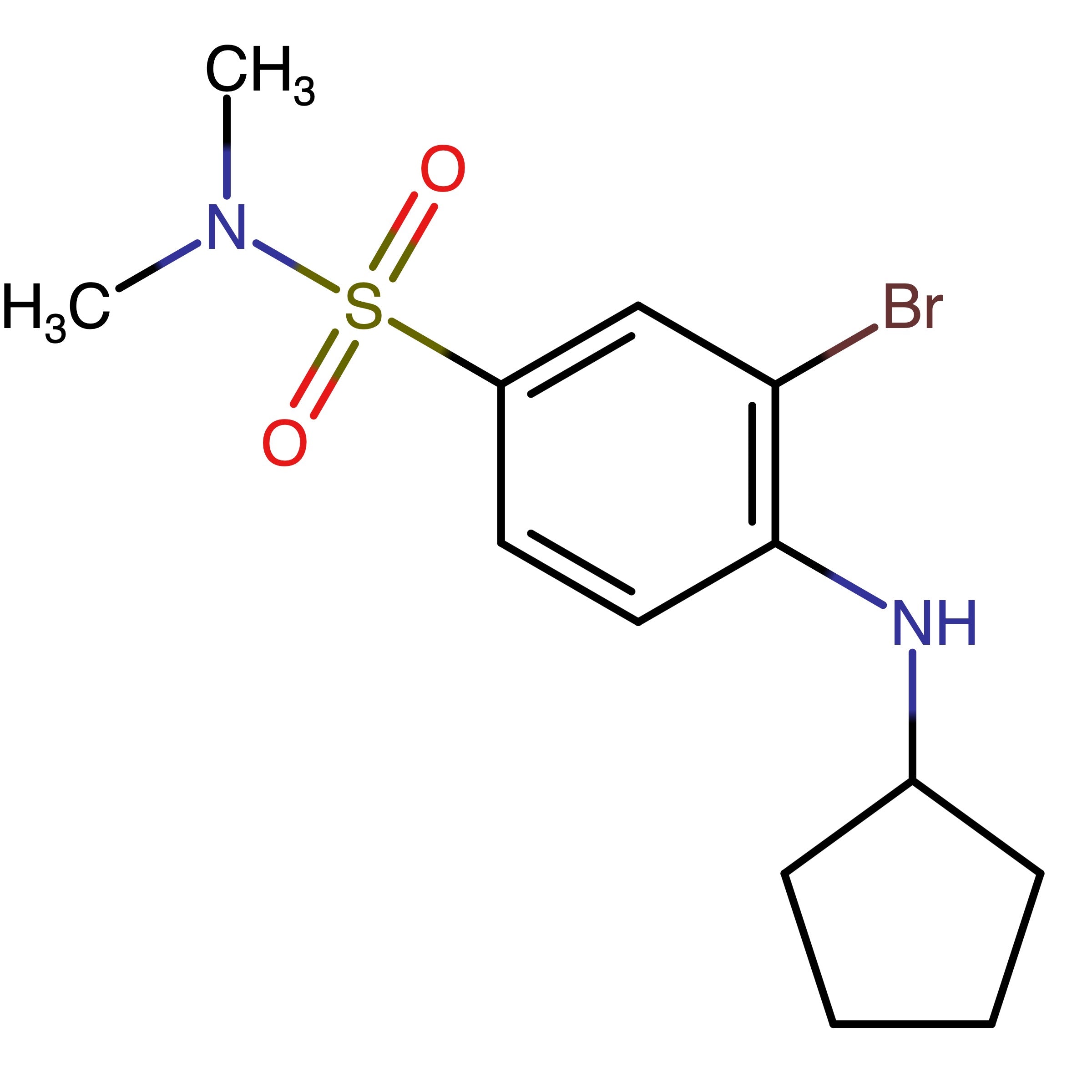 CAS RN 2763063-61-0 | 3-Bromo-4-(cyclopentylamino)-N,N-dimethylbenzenesulfonamide