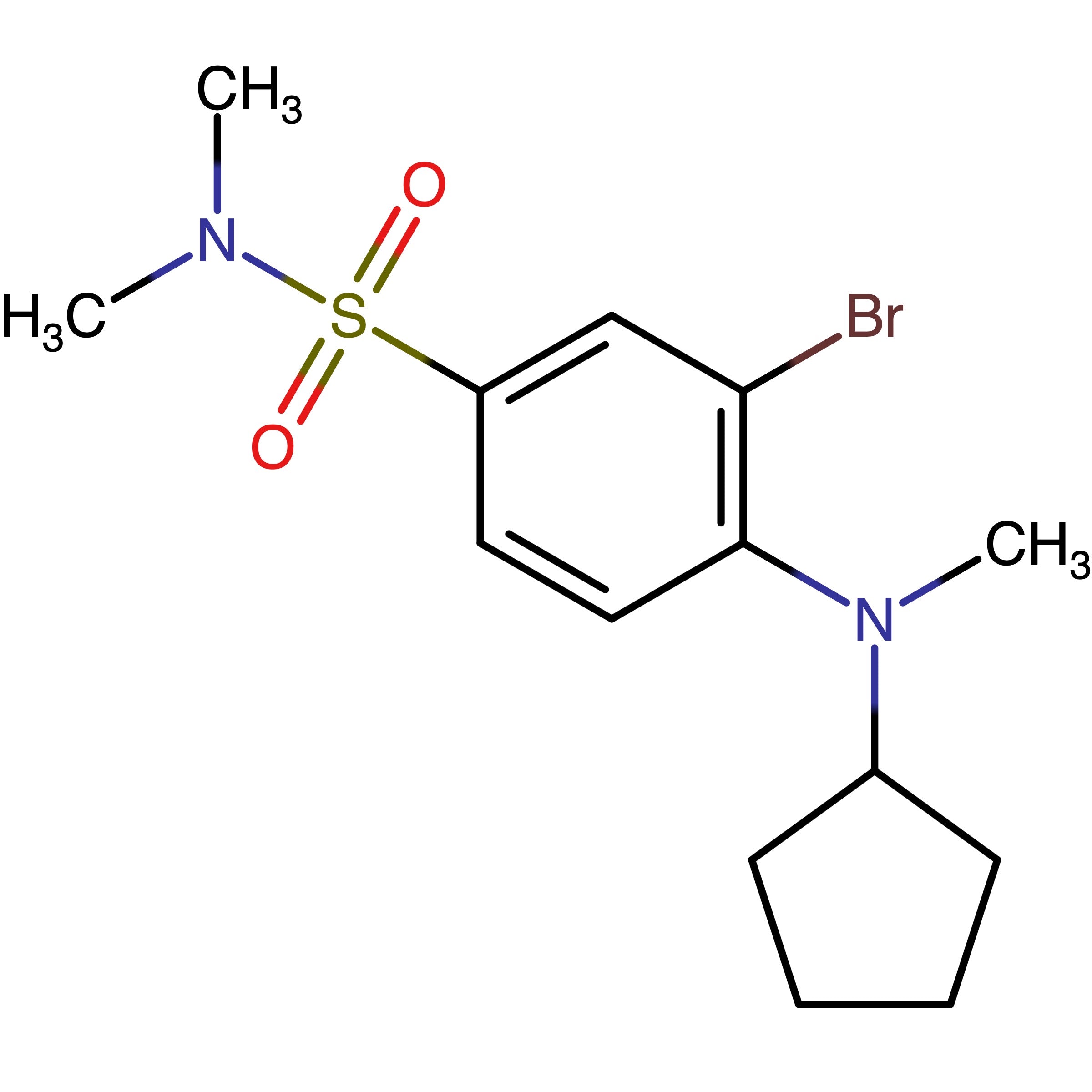 CAS RN 2763063-62-1 | 3-Bromo-4-(cyclopentyl(methyl)amino)-N,N-dimethylbenzenesulfonamide