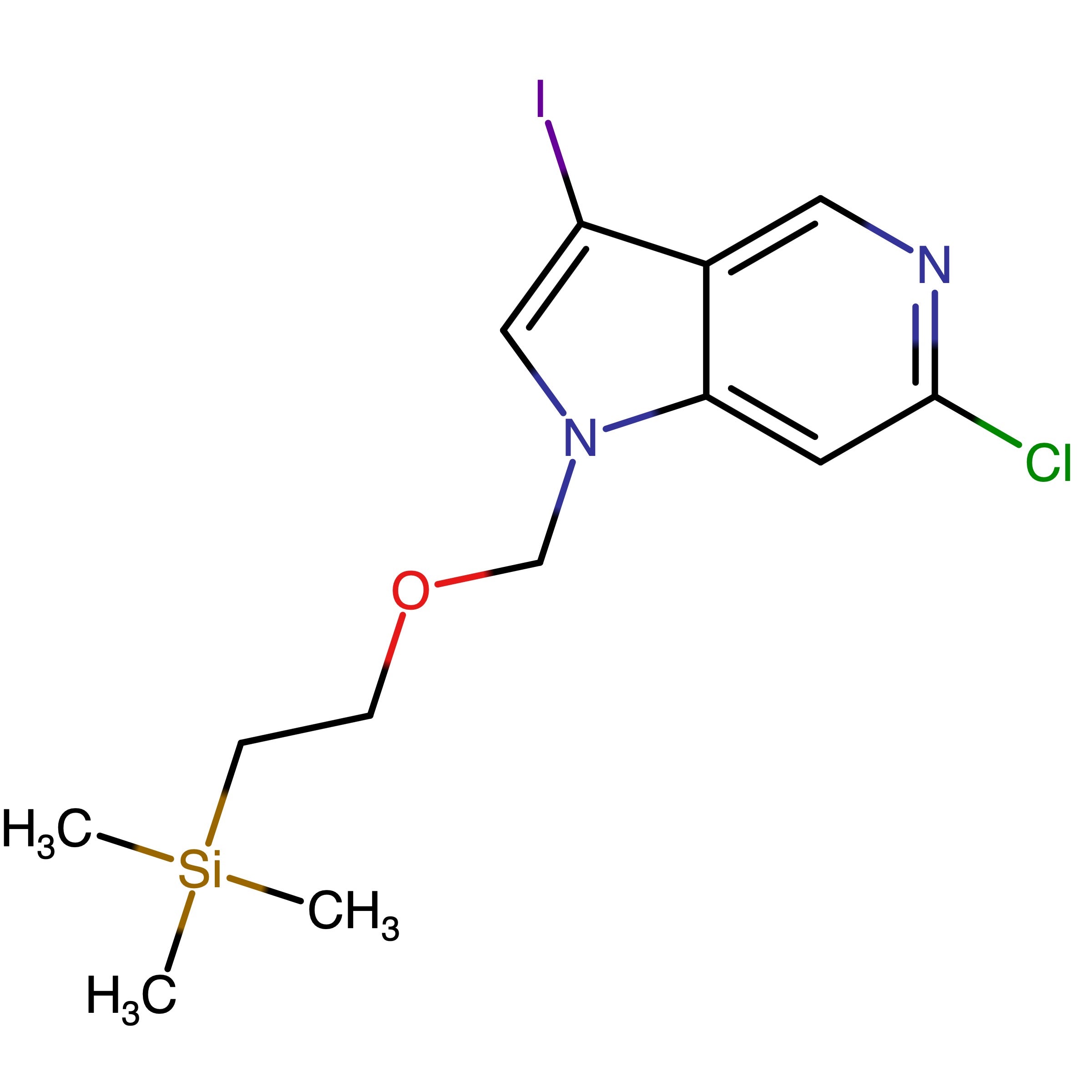 CAS RN 2766966-88-3 | 6-Chloro-3-iodo-1-((2-(trimethylsilyl)ethoxy)methyl)-1H-pyrrolo[3,2-c]pyridine 