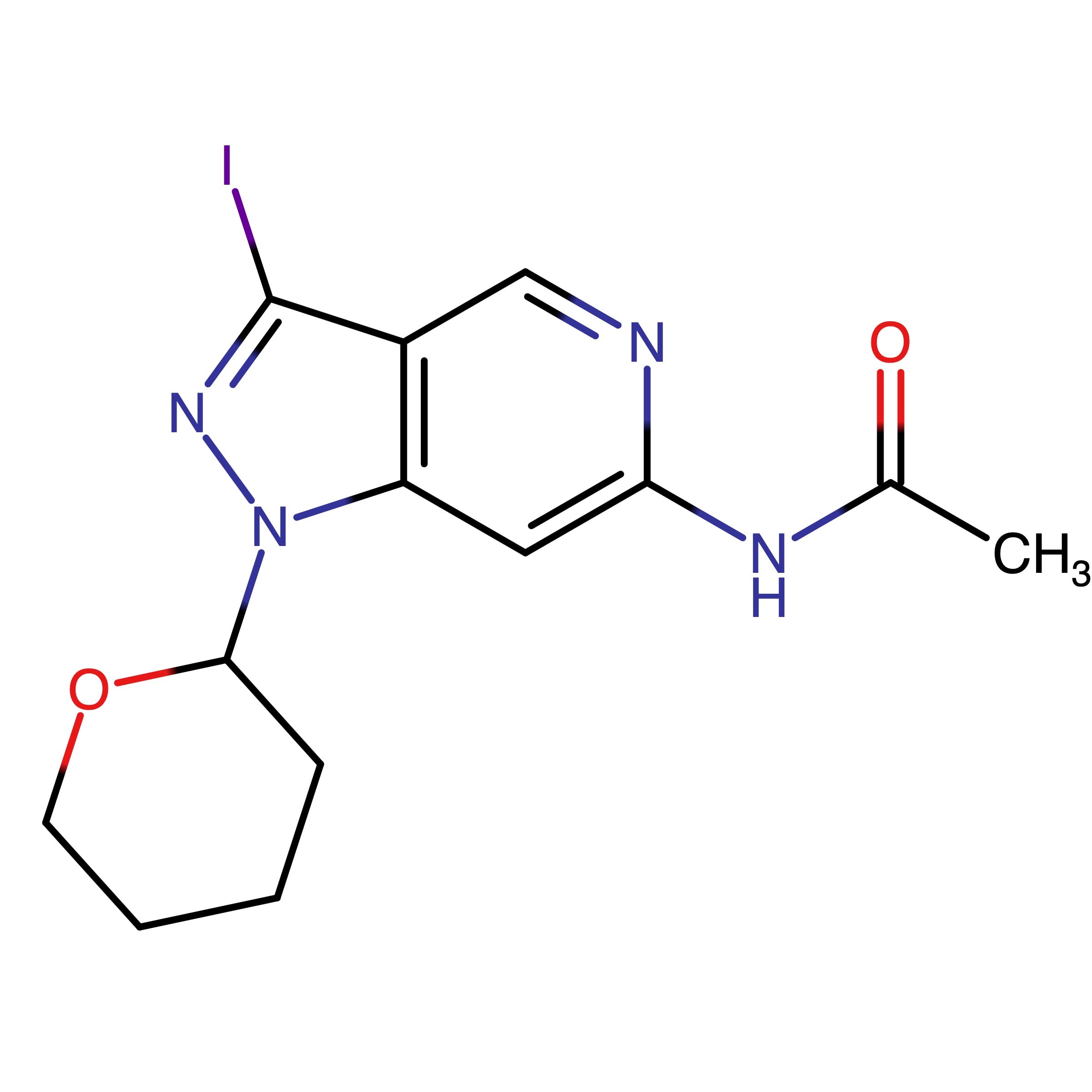 CAS RN 2807224-85-5 | N-(3-Iodo-1-(tetrahydro-2H-pyran-2-yl)-1H-pyrazolo[4,3-c]pyridin-6-yl)acetamide 