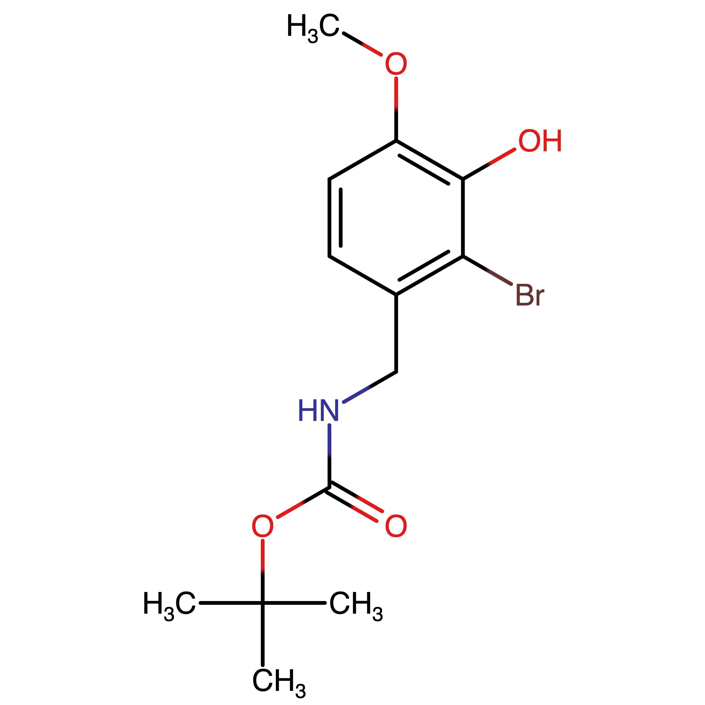 CAS RN 2821063-87-8 | tert-Butyl (2-bromo-3-hydroxy-4-methoxybenzyl)carbamate