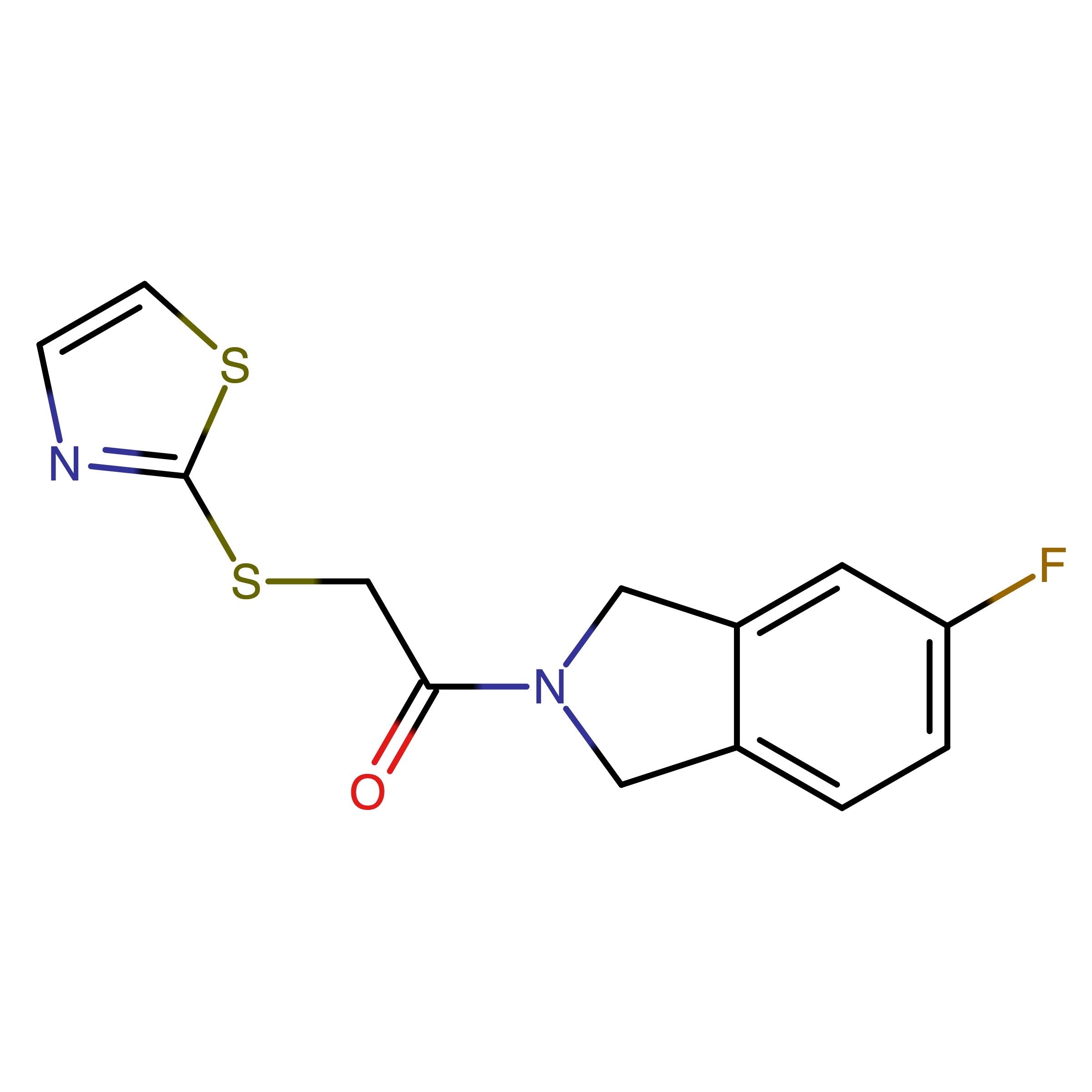 CAS RN 2875175-22-5 | 1-(5-Fluoro-1,3-dihydro-2H-isoindol-2-yl)-2-(1,3-thiazol-2-ylsulfanyl)ethanone