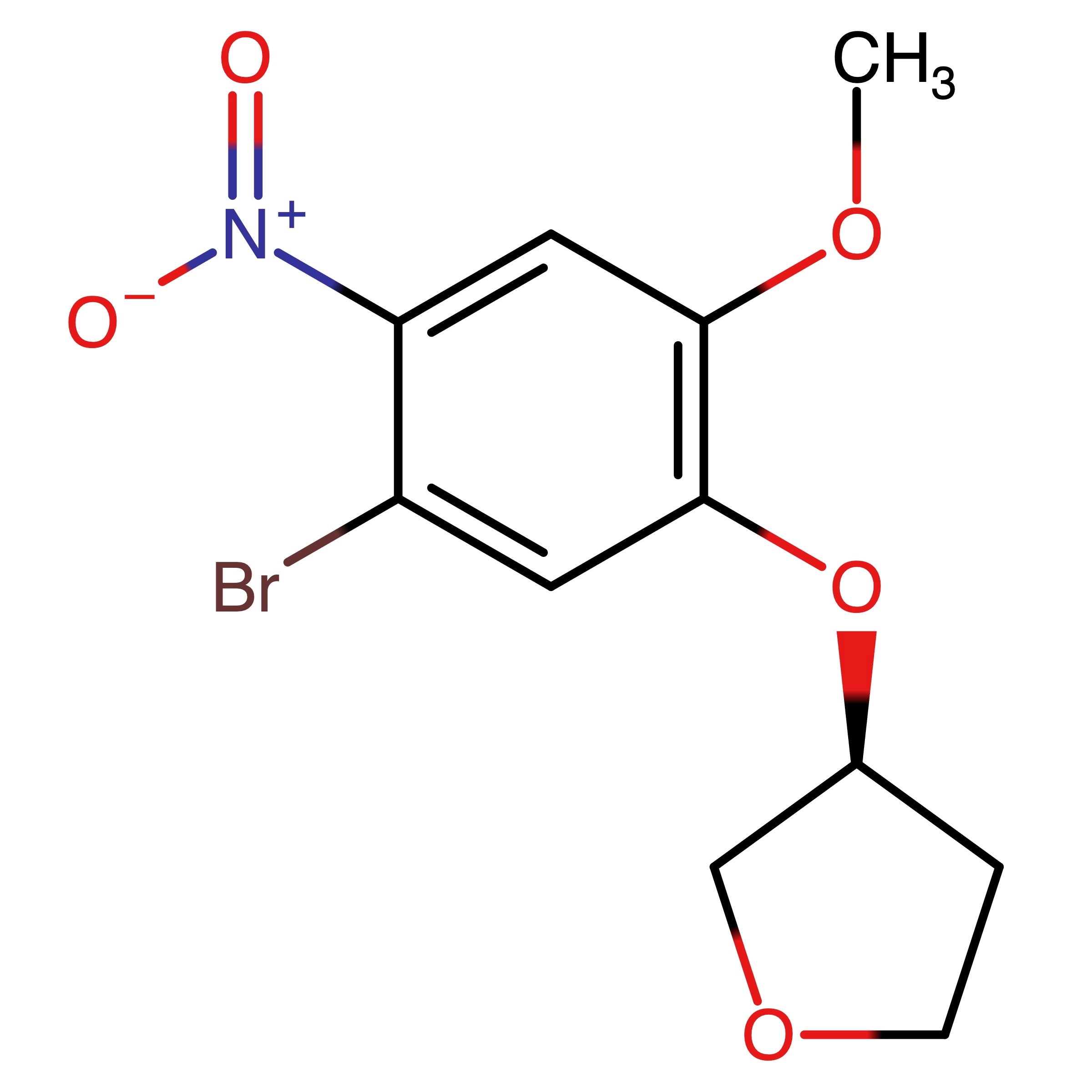CAS RN 2882121-20-0 | (S)-3-(5-Bromo-2-methoxy-4-nitrophenoxy)tetrahydrofuran