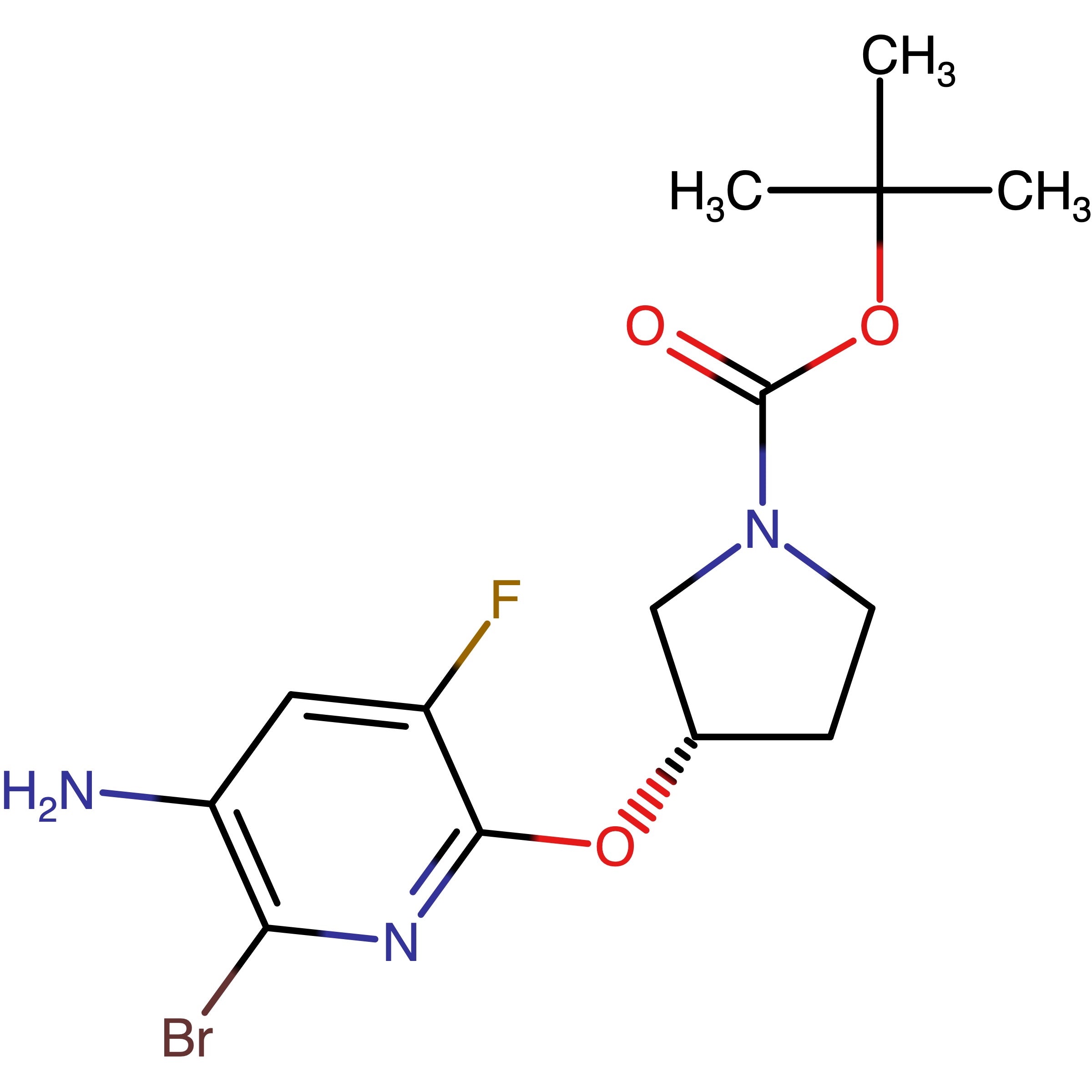 CAS RN 2883633-58-5 | tert-Butyl (3S)-3-[(5-amino-6-bromo-3-fluoro-2-pyridyl)oxy]pyrrolidine-1-carboxylate
