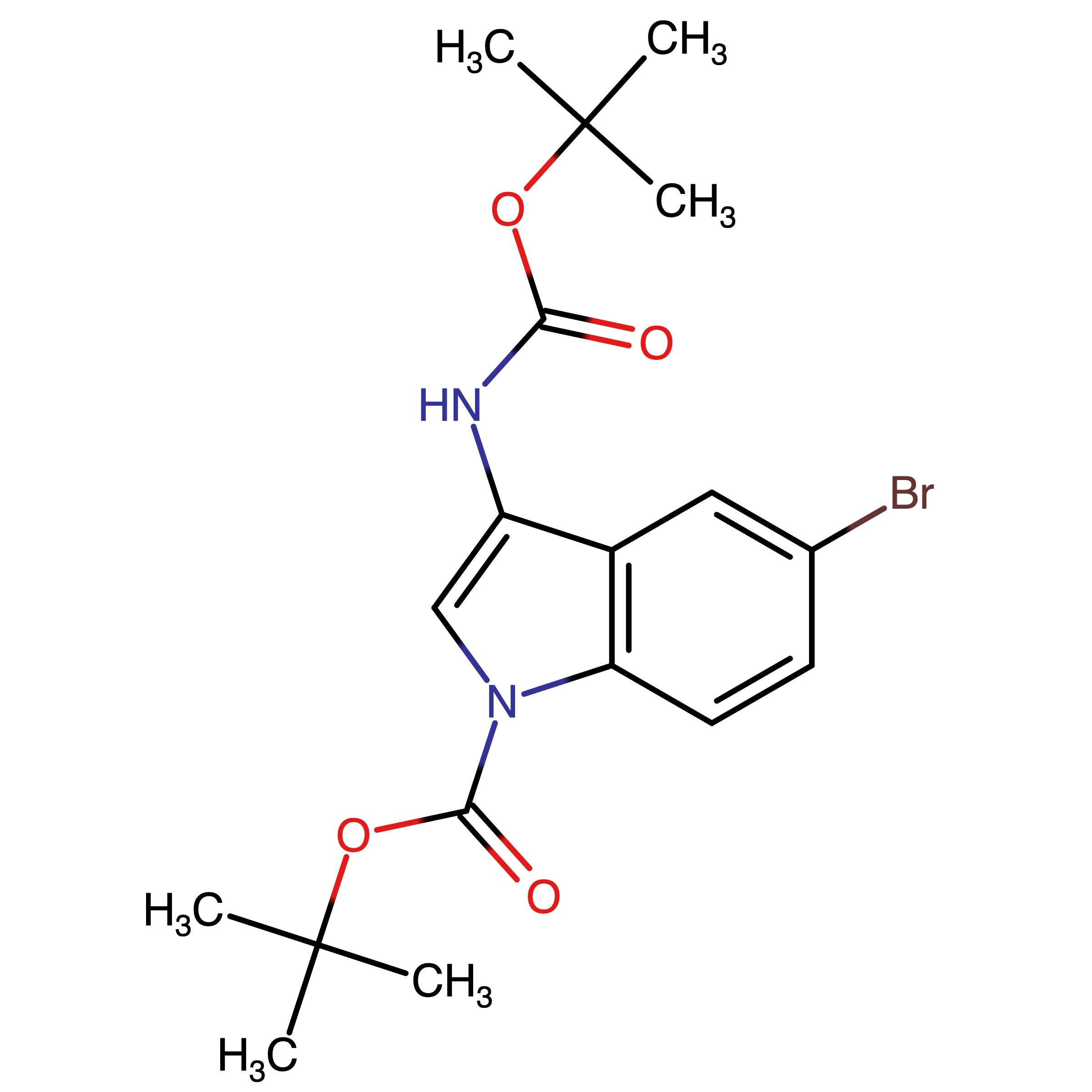CAS RN 2901949-25-3 | tert-Butyl 5-bromo-3-((tert-butoxycarbonyl)amino)-1H-indole-1-carboxylate