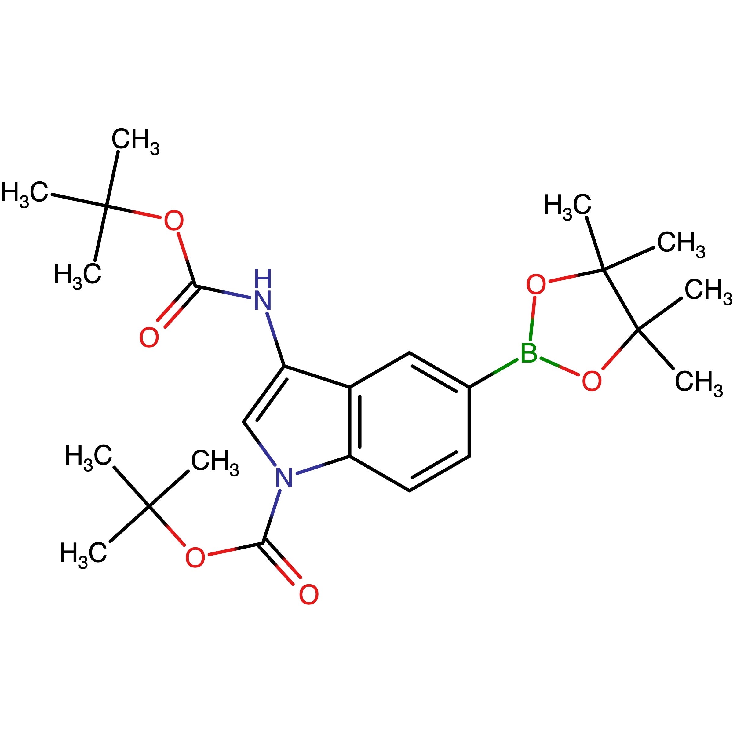 CAS RN 2901949-26-4 | tert-Butyl 3-((tert-butoxycarbonyl)amino)-5-(4,4,5,5-tetramethyl-1,3,2-dioxaborolan-2-yl)-1H-indole-1-carboxylate