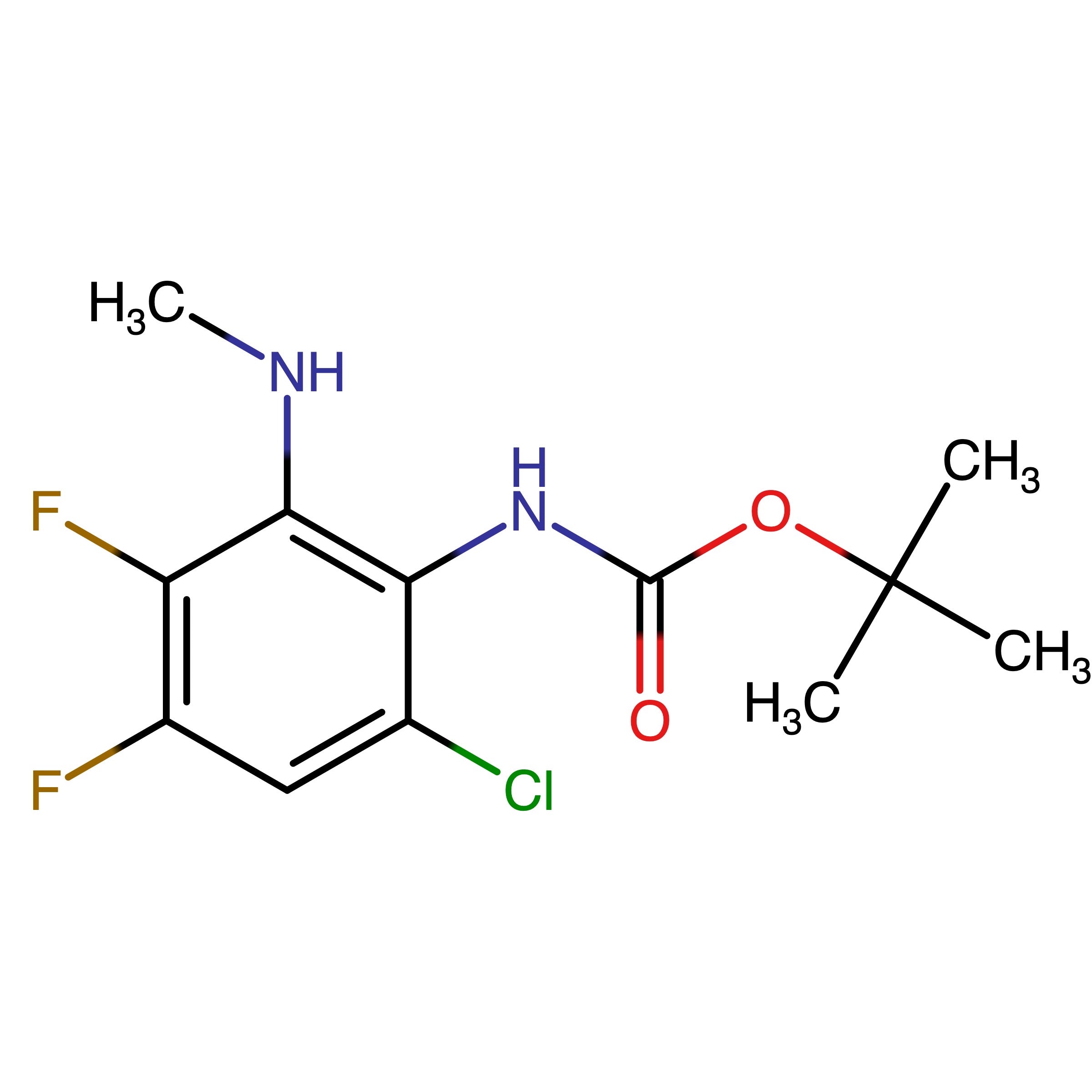 CAS RN 2924018-54-0 | tert-Butyl (6-chloro-3,4-difluoro-2-(methylamino)phenyl)carbamate