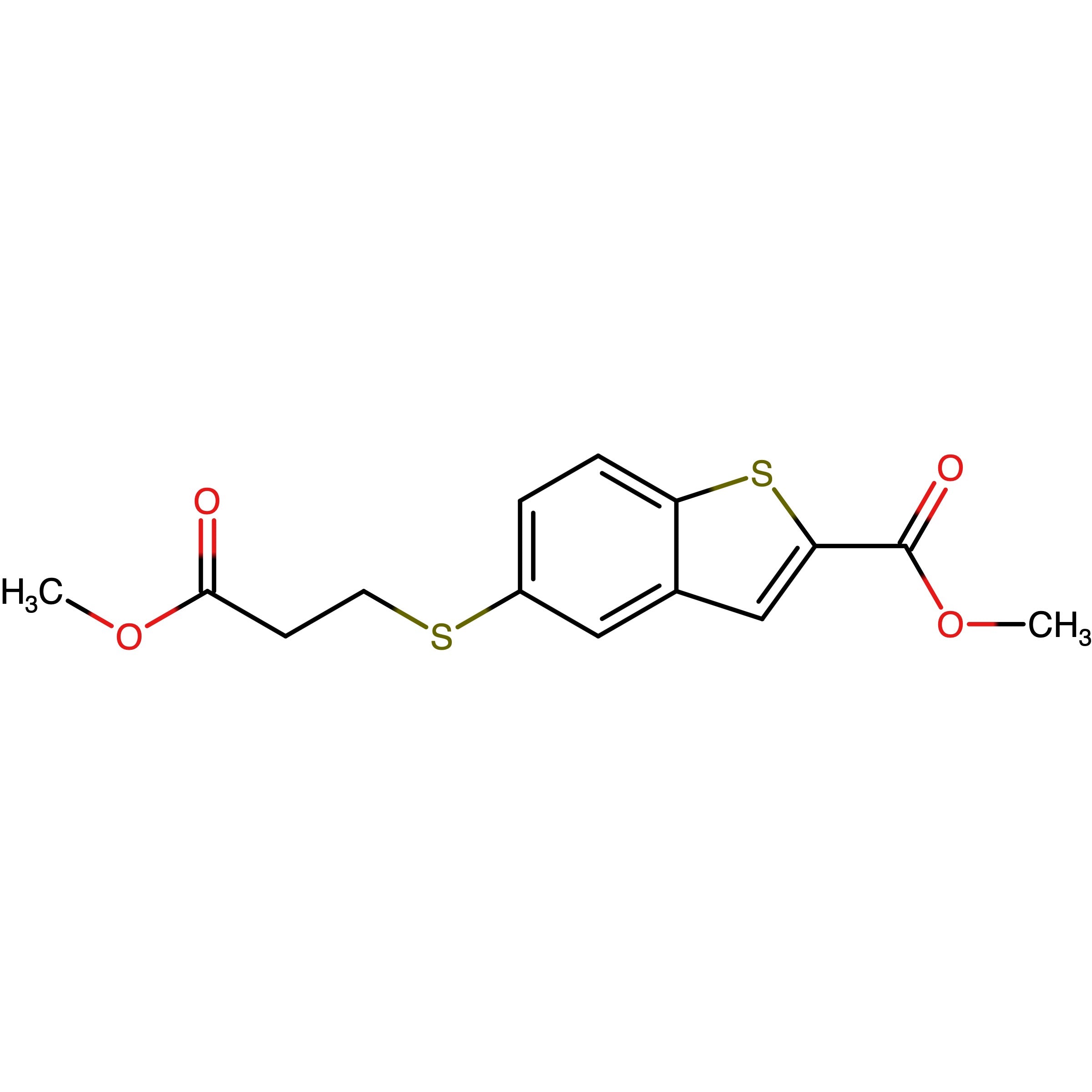 CAS RN 2935966-07-5 | Name: Methyl 5_(3_methoxy_3_oxo_propyl)sulfanylbenzothiophene_2_carboxylate