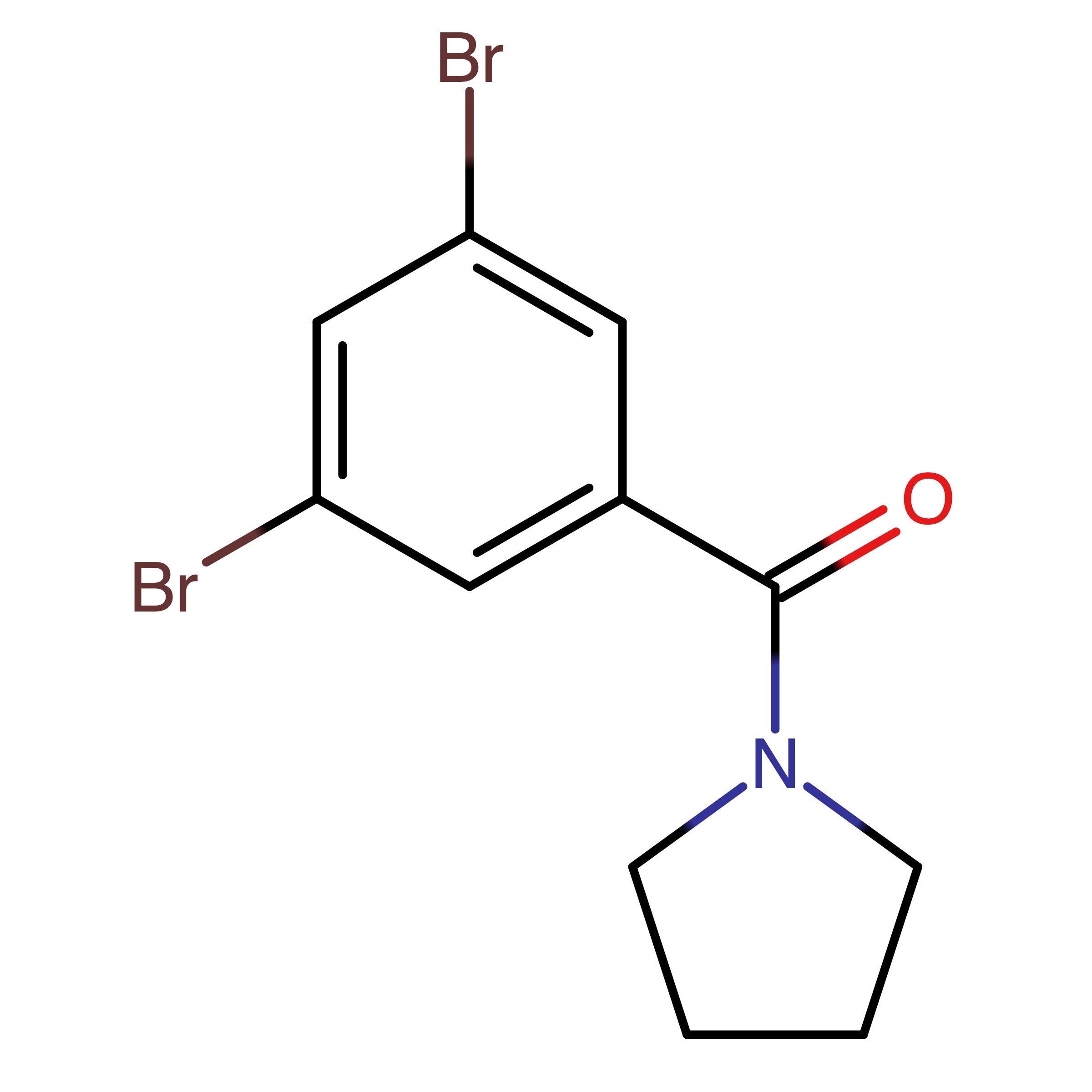 CAS RN 296893-17-9 | (3,5-Dibromophenyl)(pyrrolidin-1-yl)methanone | MFCD01797468