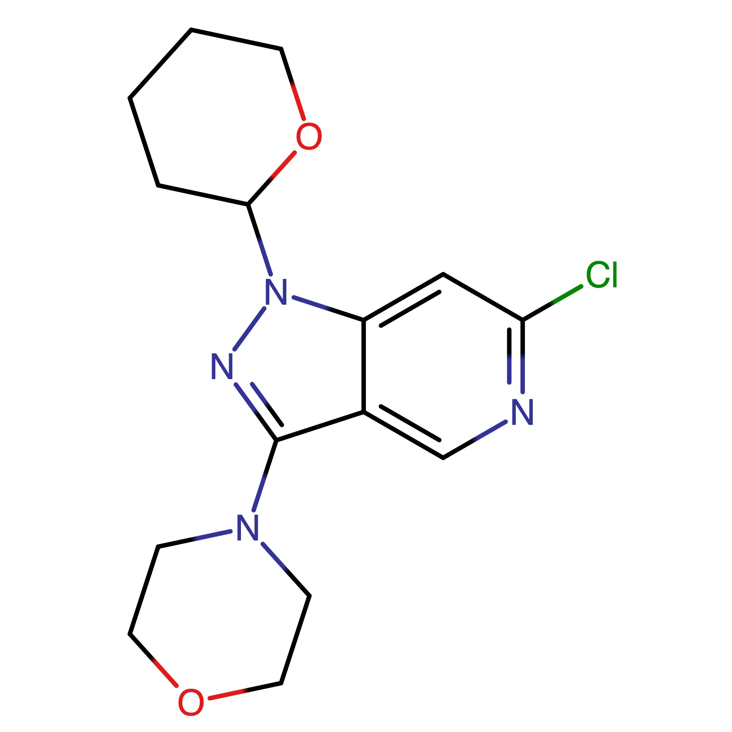 CAS RN 3010882-52-4 | 4-(6-Chloro-1-(tetrahydro-2H-pyran-2-yl)-1H-pyrazolo[4,3-c]pyridin-3-yl)morpholine 
