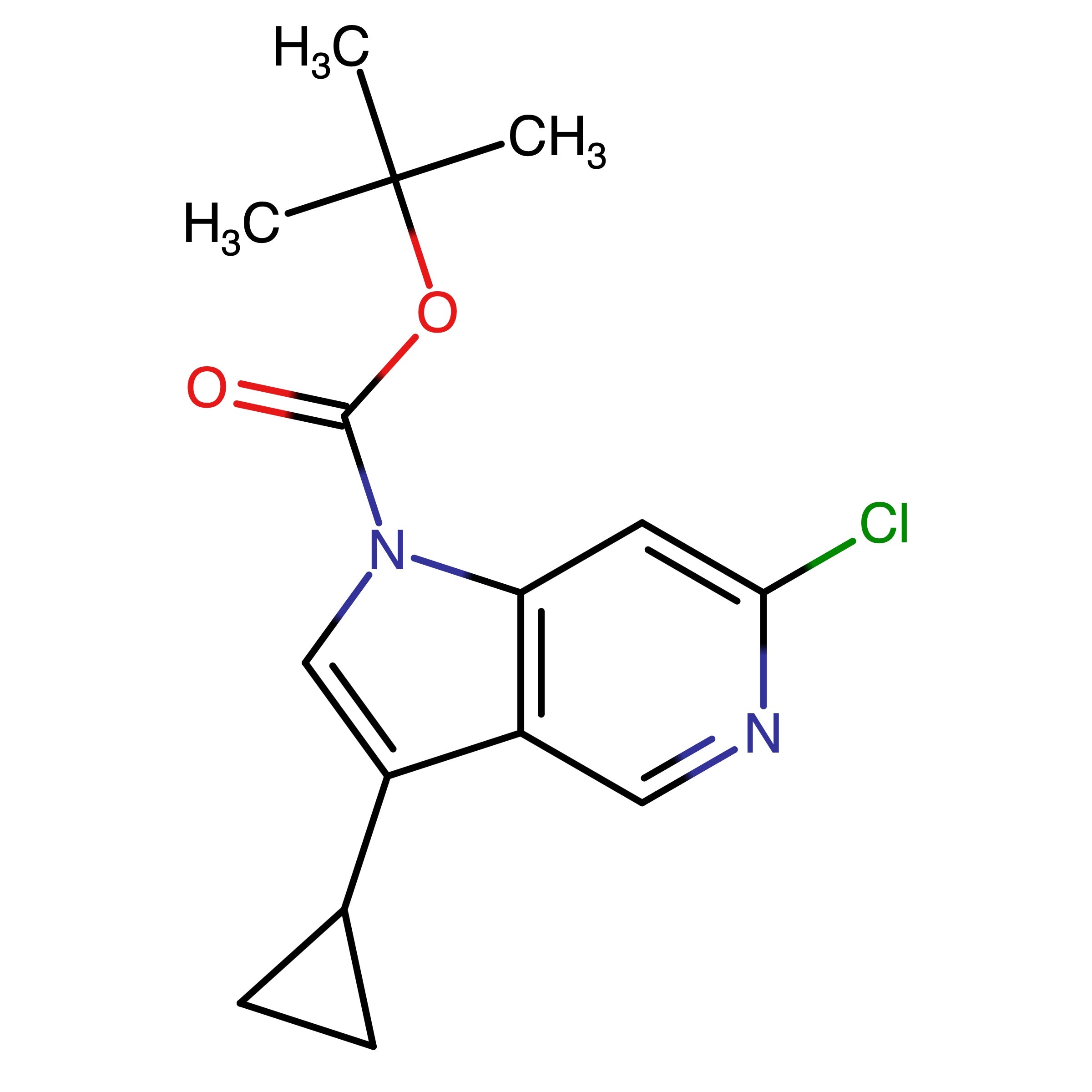 CAS RN 3010882-56-8 | tert-Butyl 6-chloro-3-cyclopropyl-1H-pyrrolo[3,2-c]pyridine-1-carboxylate 