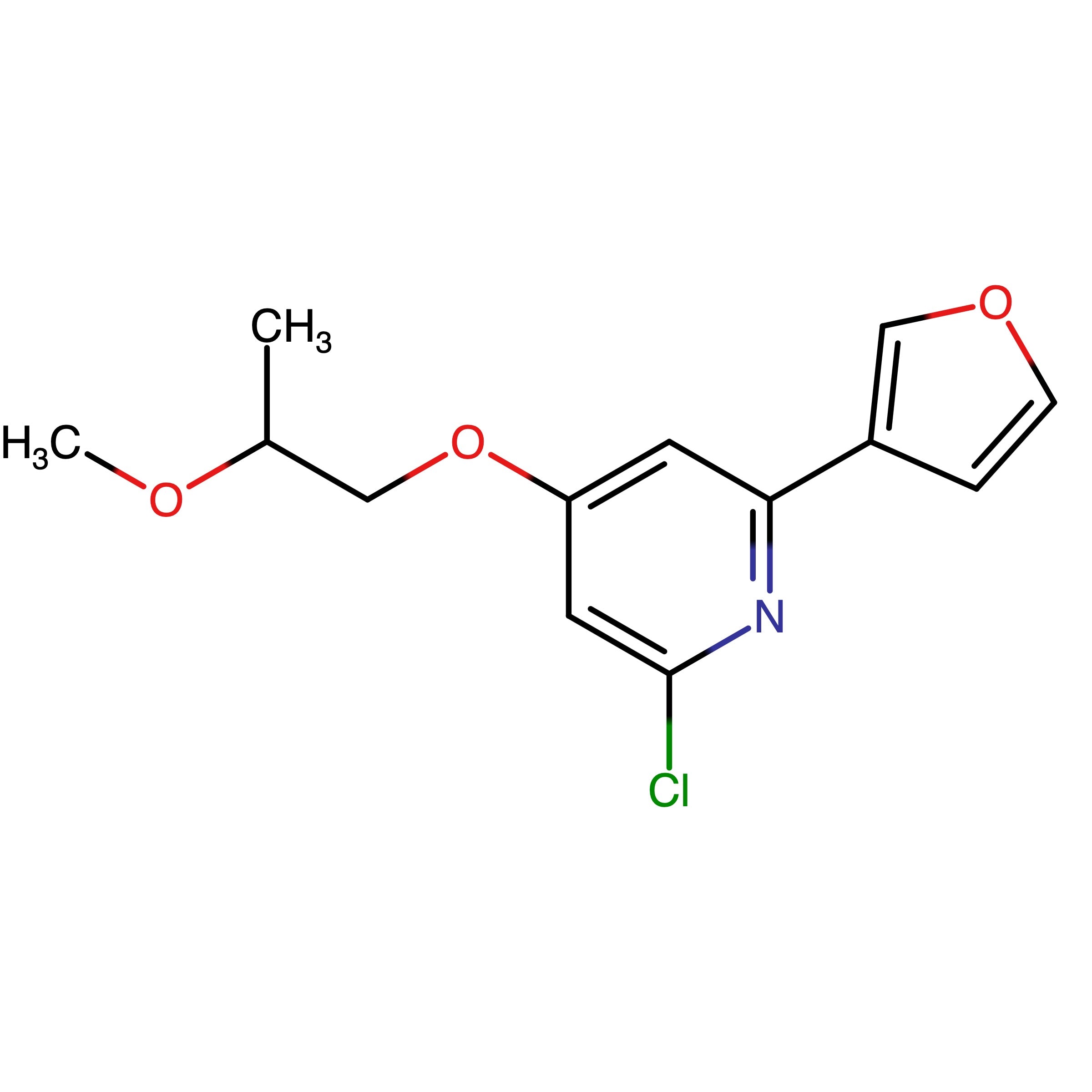 CAS RN 3010883-10-7 | 2-Chloro-6-(furan-3-yl)-4-(2-methoxypropoxy)pyridine 