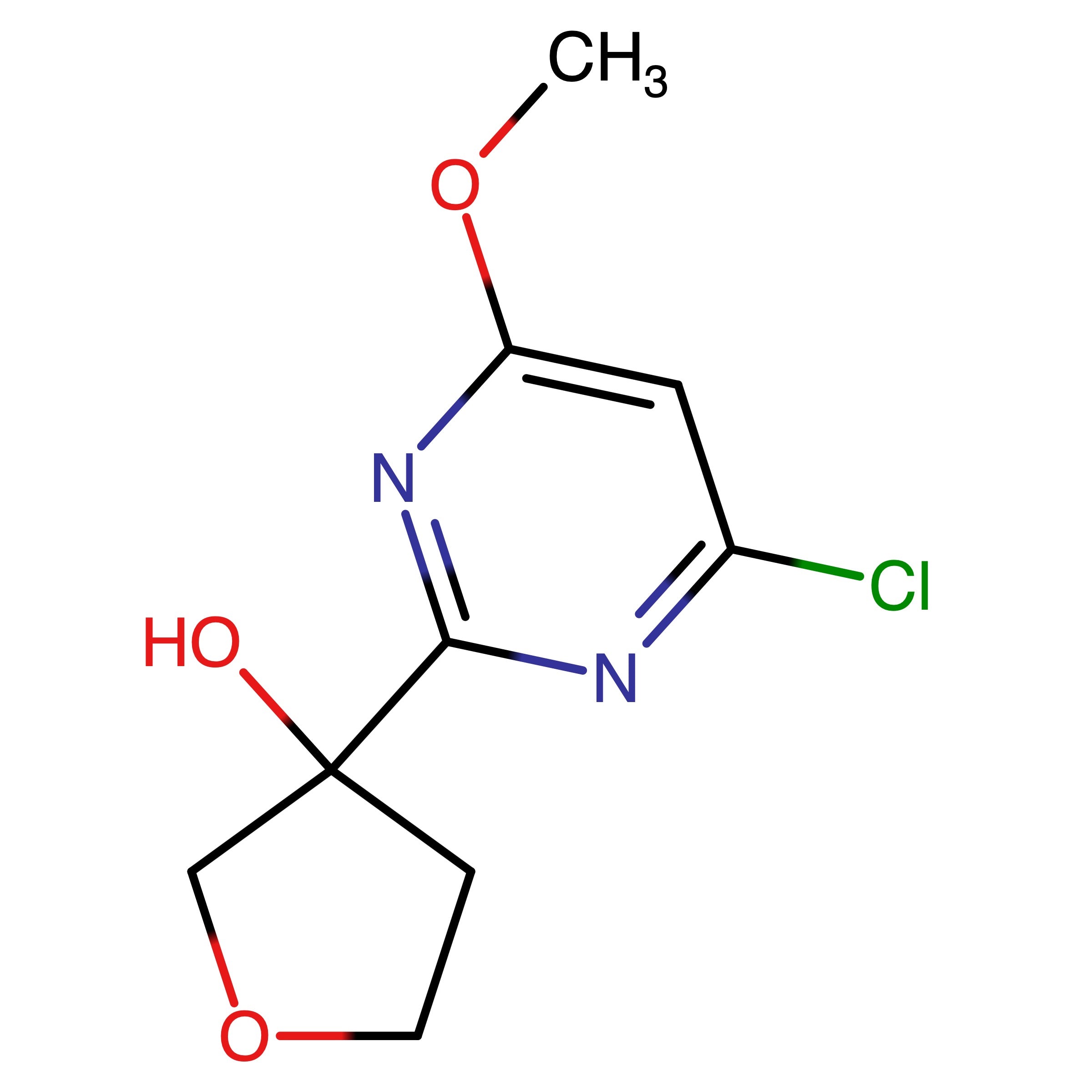 CAS RN 3010883-50-5 | 3-(4-Chloro-6-methoxypyrimidin-2-yl)tetrahydrofuran-3-ol 