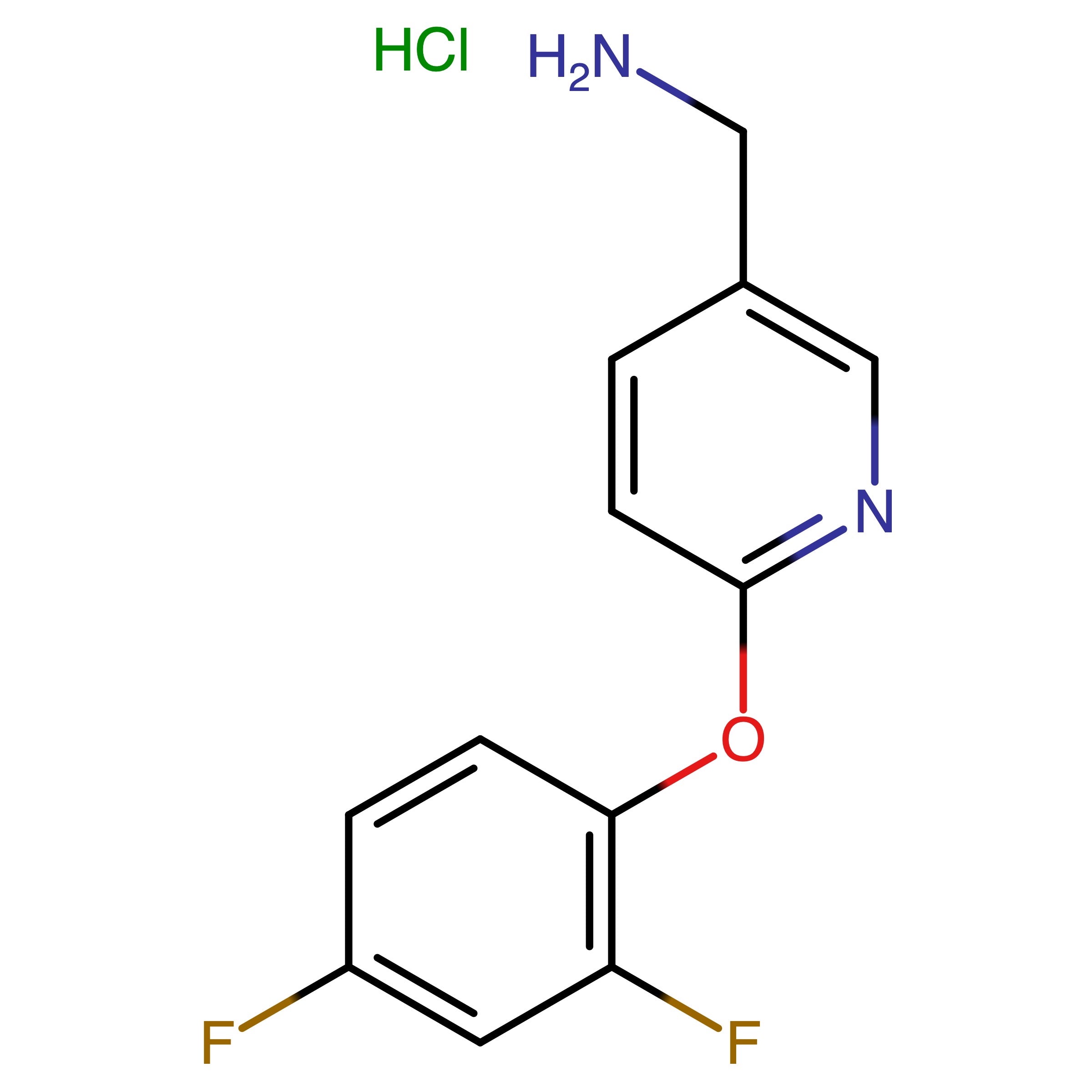 CAS RN 3029023-21-7 | (6-(2,4-Difluorophenoxy)pyridin-3-yl)methanamine hydrochloride
