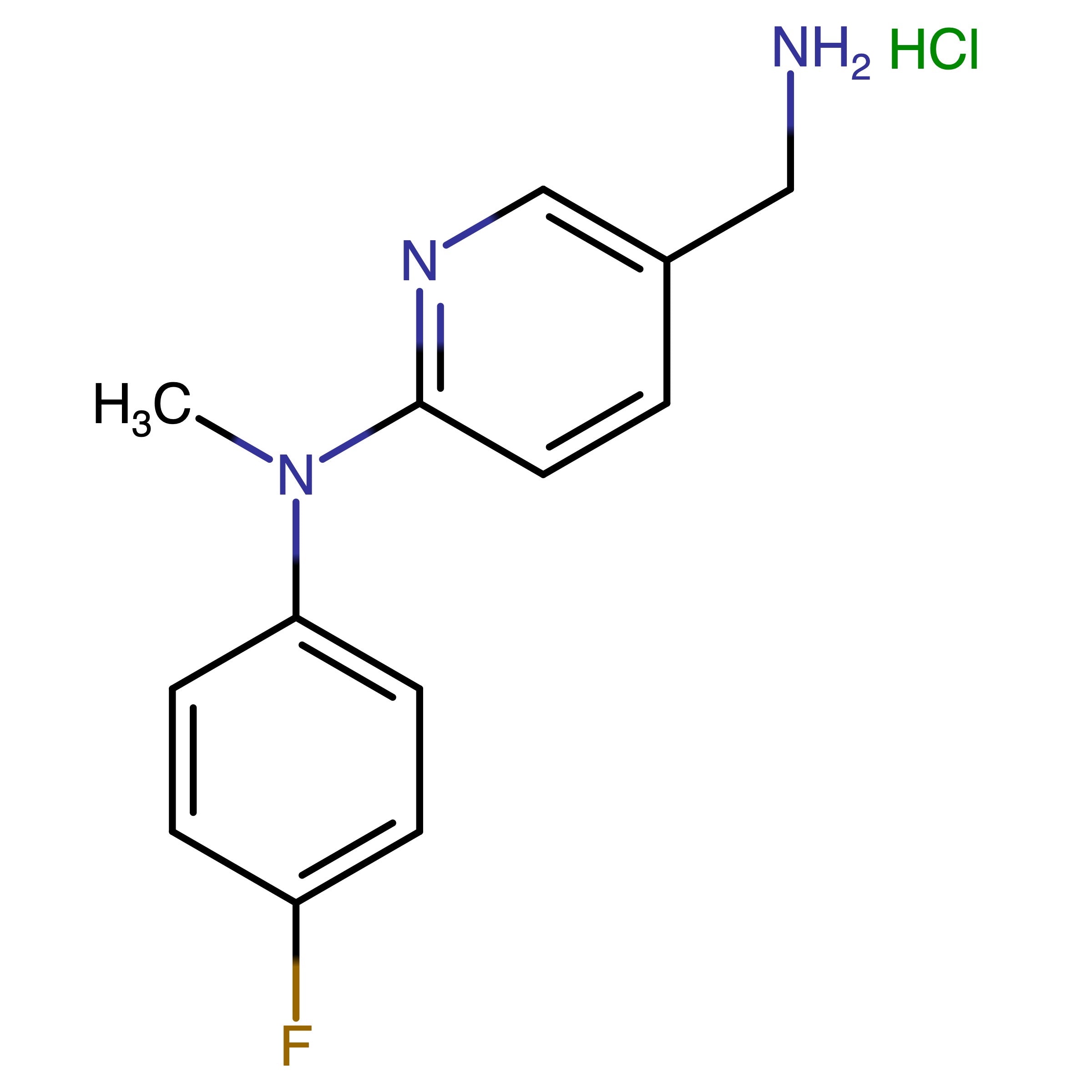 CAS RN 3029023-30-8 | 5-(Aminomethyl)-N-(4-fluorophenyl)-N-methylpyridin-2-amine hydrochloride