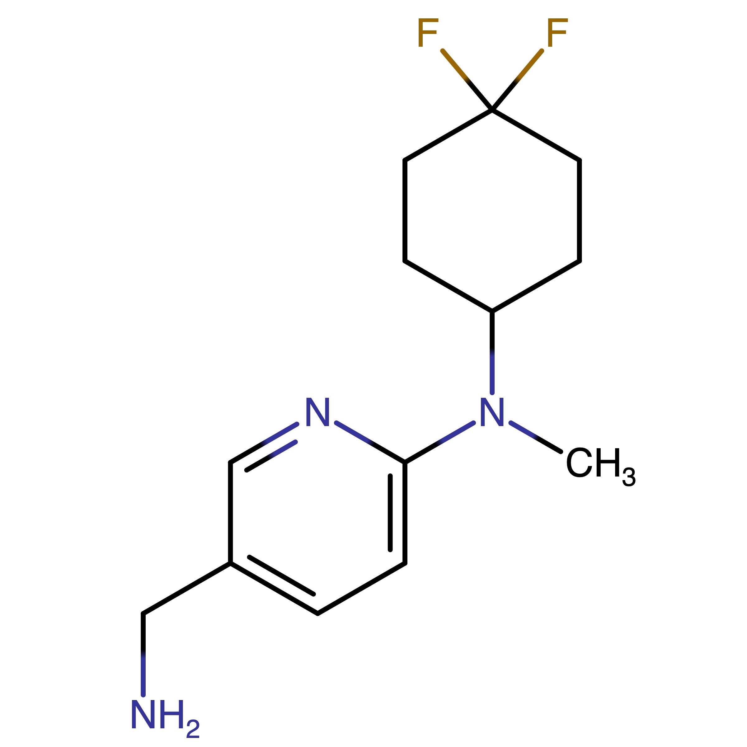 CAS RN 3029023-33-1 | 5-(aminomethyl)-N-(4,4-difluorocyclohexyl)-N-methylpyridin-2-amine