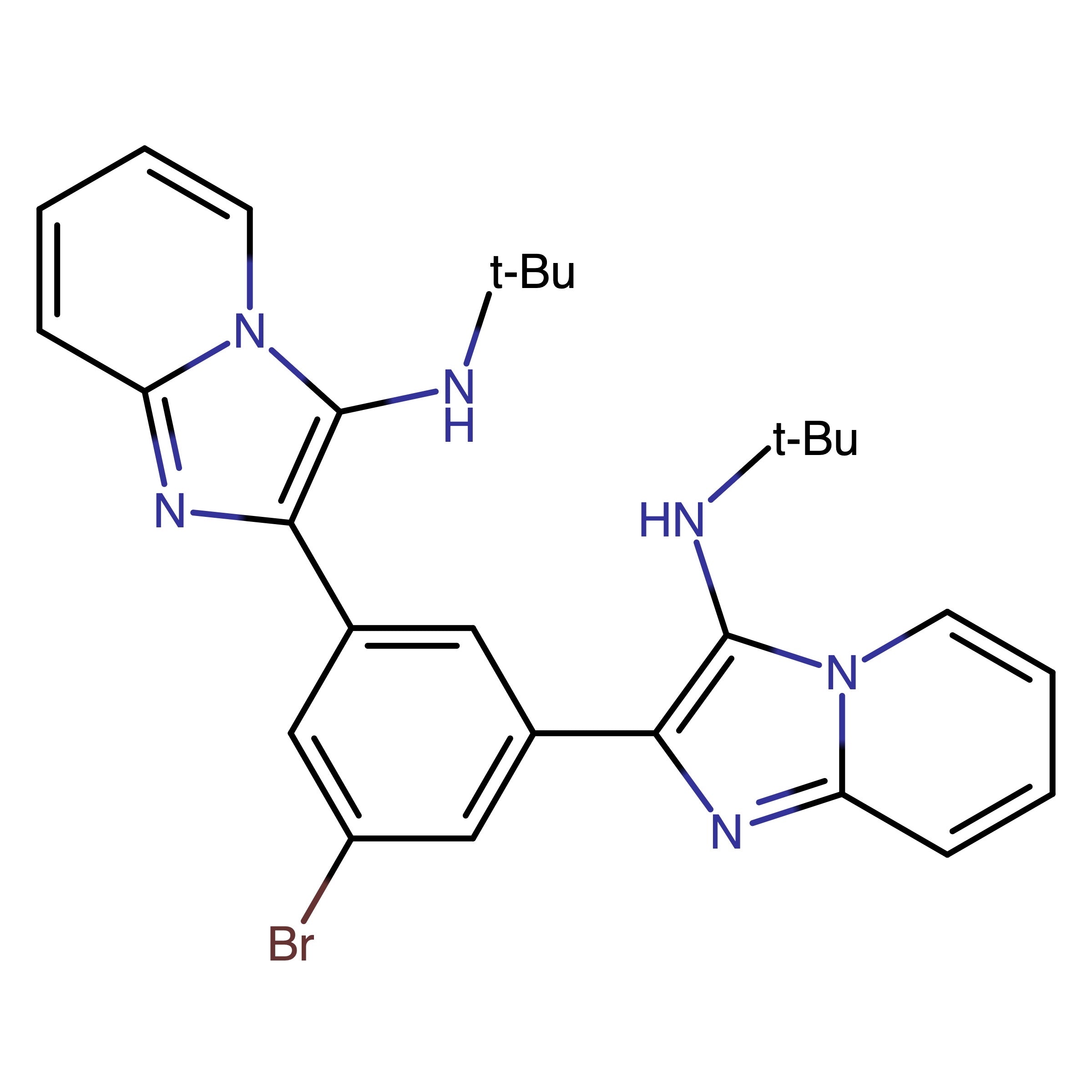 CAS RN 3029547-53-0 | 2,2Õ-(5-Bromo-1,3-phenylene)bis(N-(tert-butyl)imidazo[1,2-a]pyridin-3-amine)