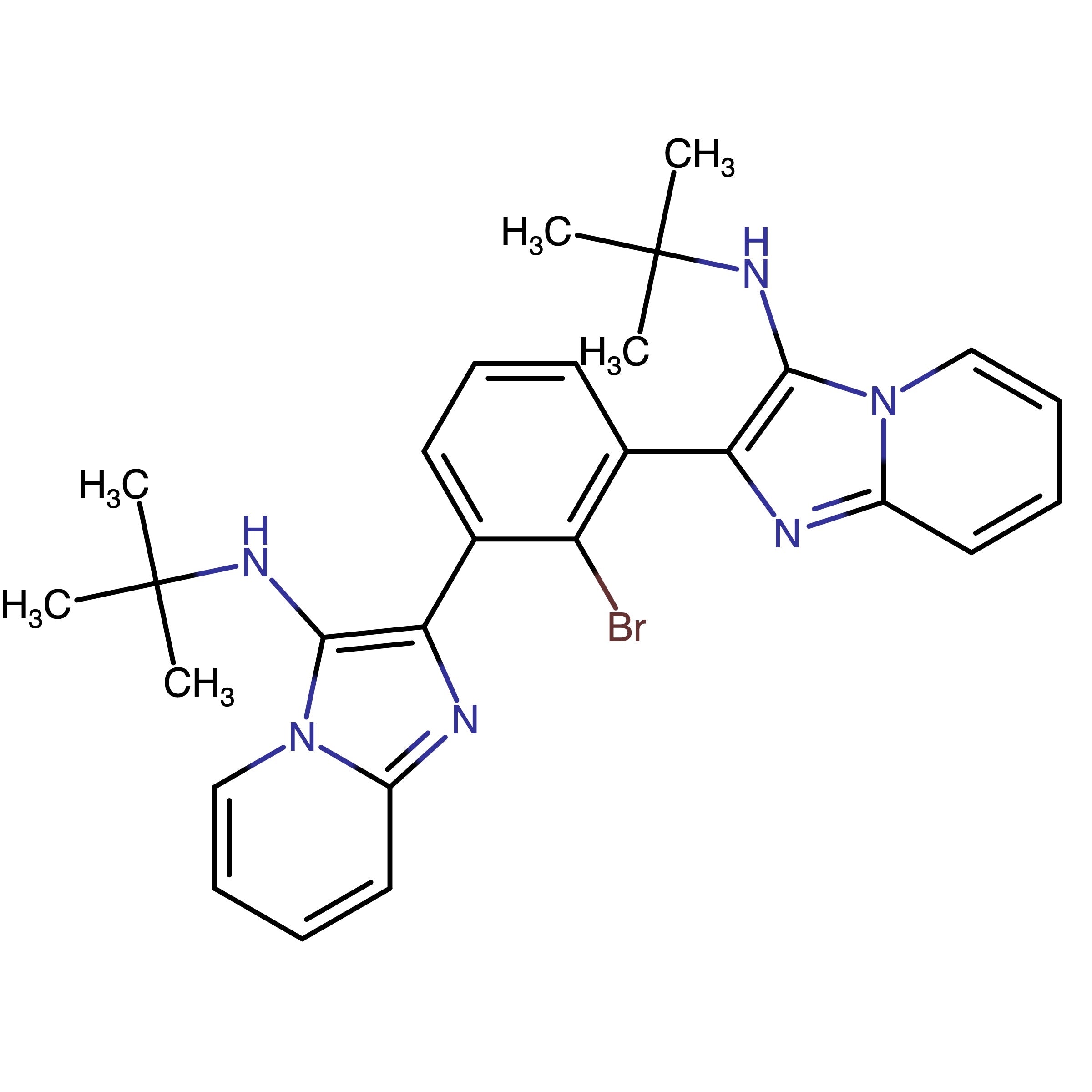CAS RN 3029547-54-1 | 2,2'-(2-Bromo-1,3-phenylene)bis(N-(tert-butyl)imidazo[1,2-a]pyridin-3-amine)