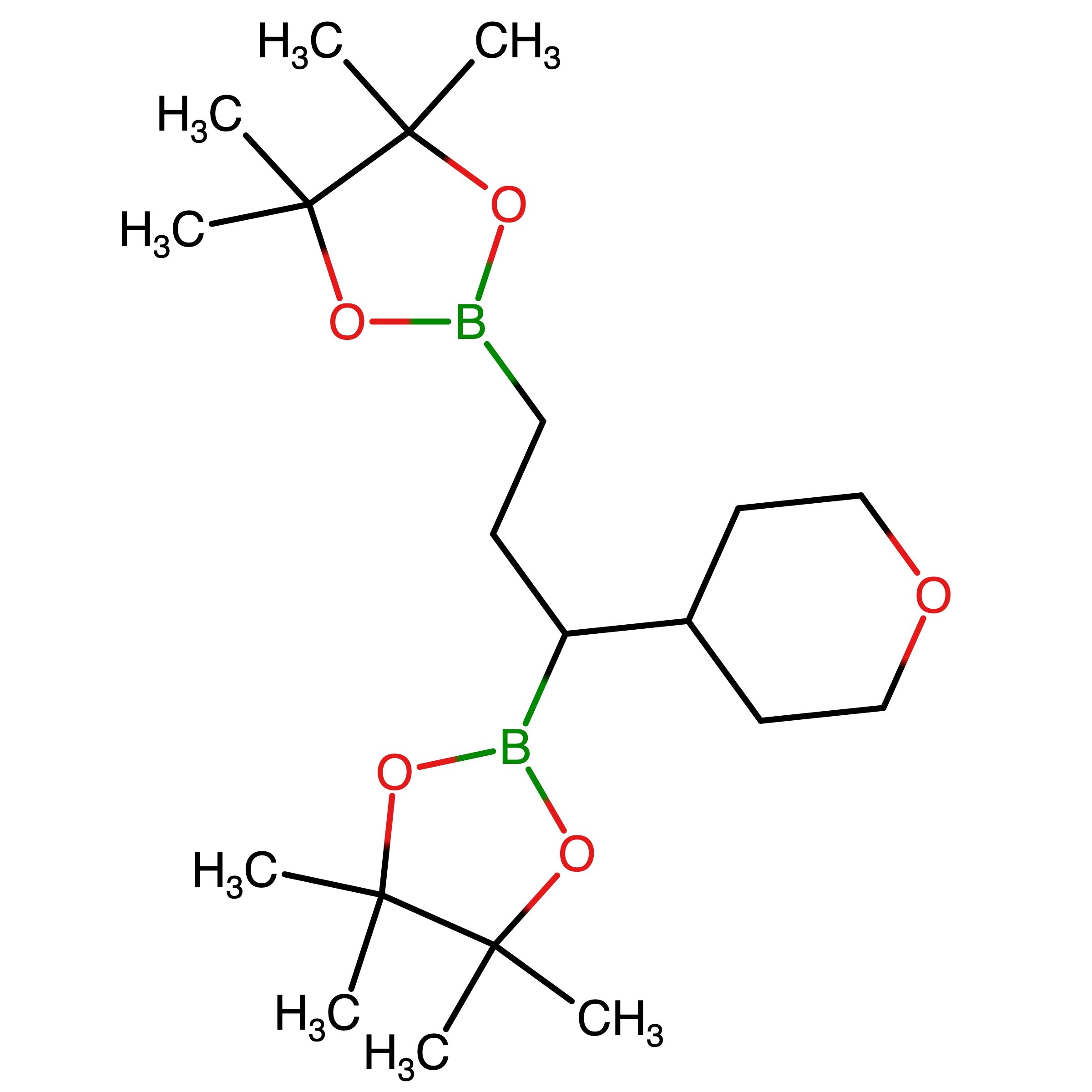CAS RN 3033470-03-7 | 2,2'-(1-(Tetrahydro-2H-pyran-4-yl)propane-1,3-diyl)bis(4,4,5,5-tetramethyl-1,3,2-dioxaborolane)