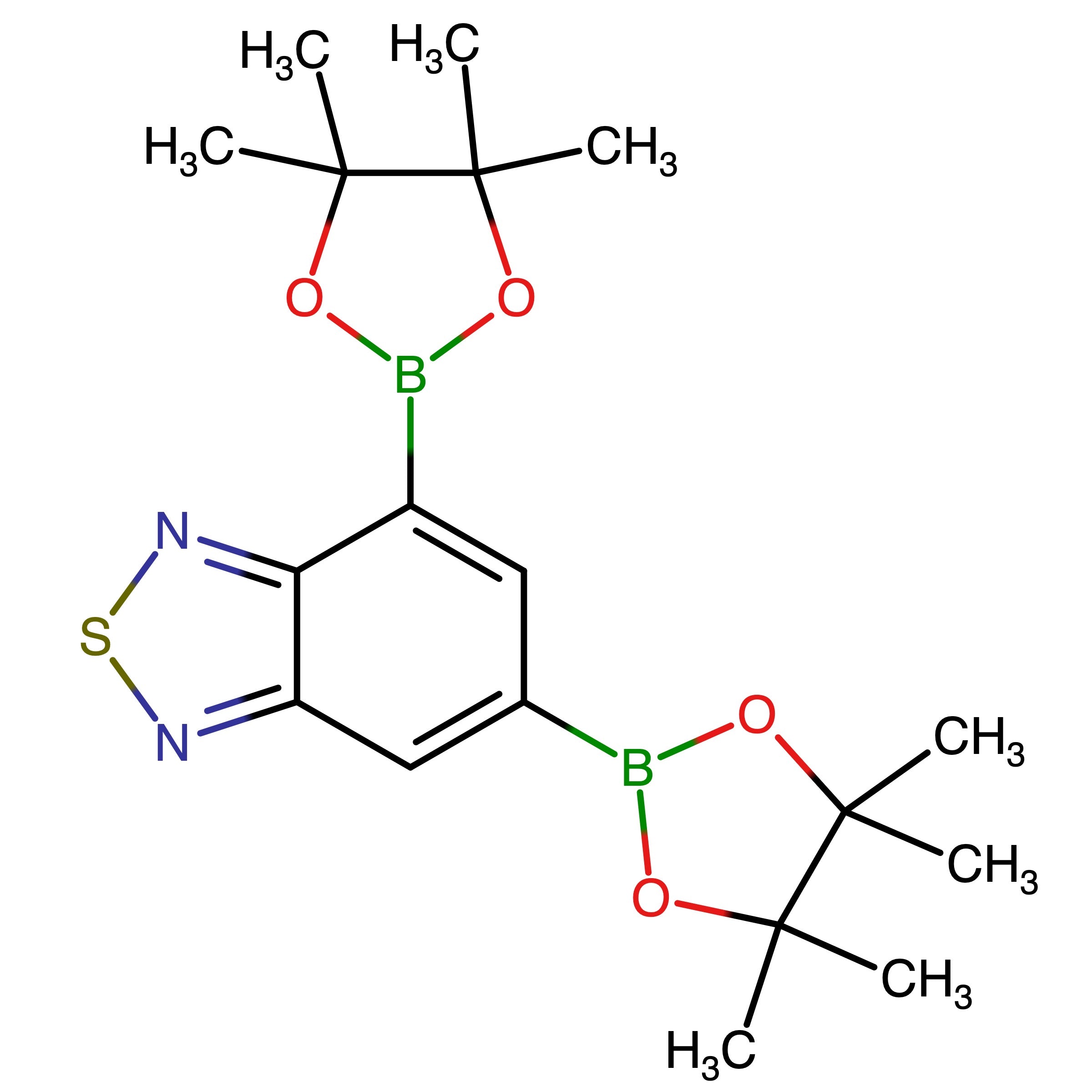 CAS RN 3033897-18-3 | 4,6_Bis(4,4,5,5_tetramethyl_1,3,2_dioxaborolan_2_yl)_2,1,3_benzothiadiazole