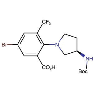 3035282-68-6 | (R)-5-Bromo-2-(3-((tert-butoxycarbonyl)amino)pyrrolidin-1-yl)-3-(trifluoromethyl)benzoic acid - Hoffman Fine Chemicals