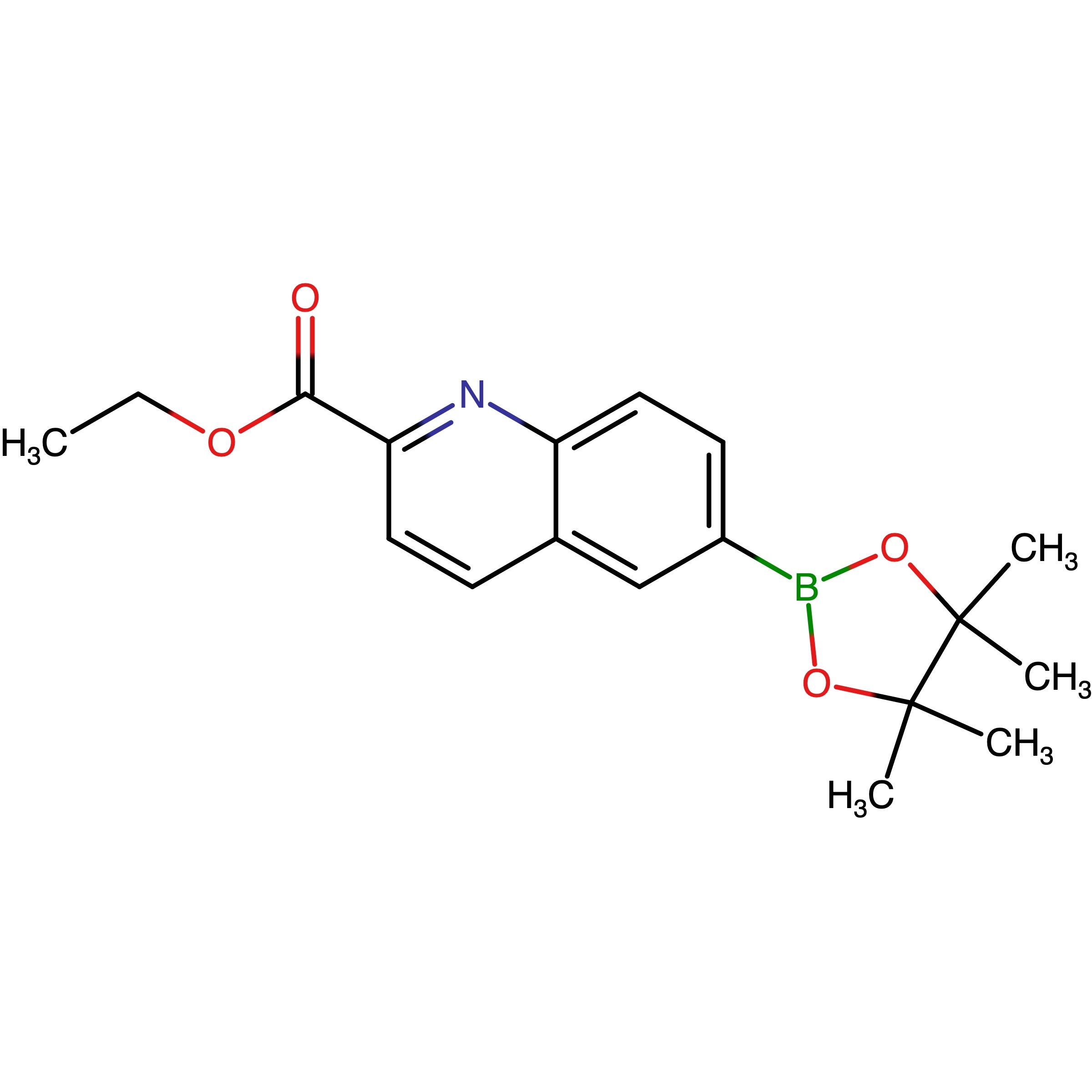 CAS RN 3067232-75-8 | Ethyl 6-(4,4,5,5-tetramethyl-1,3,2-dioxaborolan-2-yl)quinoline-2-carboxylate