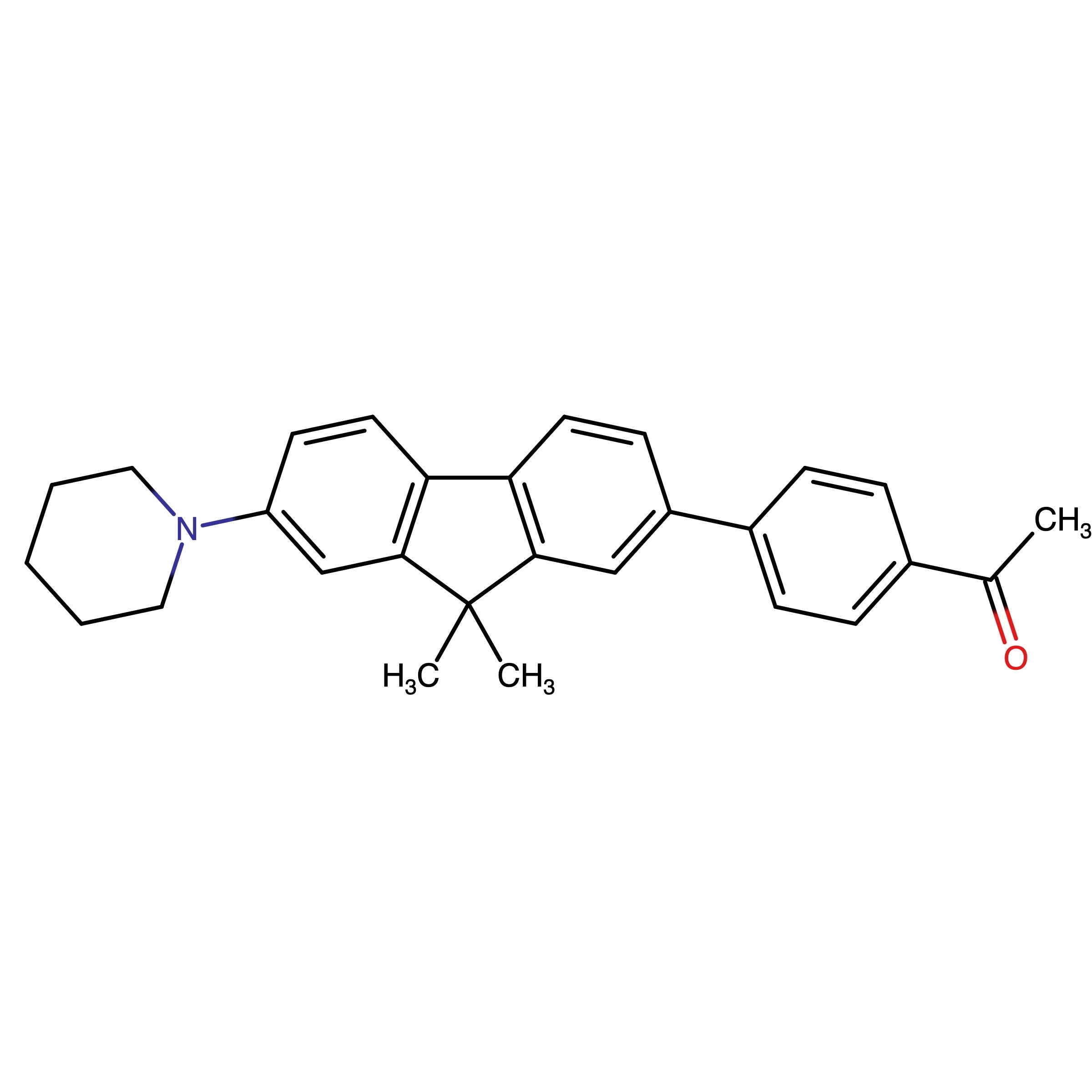 CAS RN 3079709-28-4 | 1-(4-(9,9-Dimethyl-7-(piperidin-1-yl)-9H-fluoren-2-yl)phenyl)ethan-1-one
