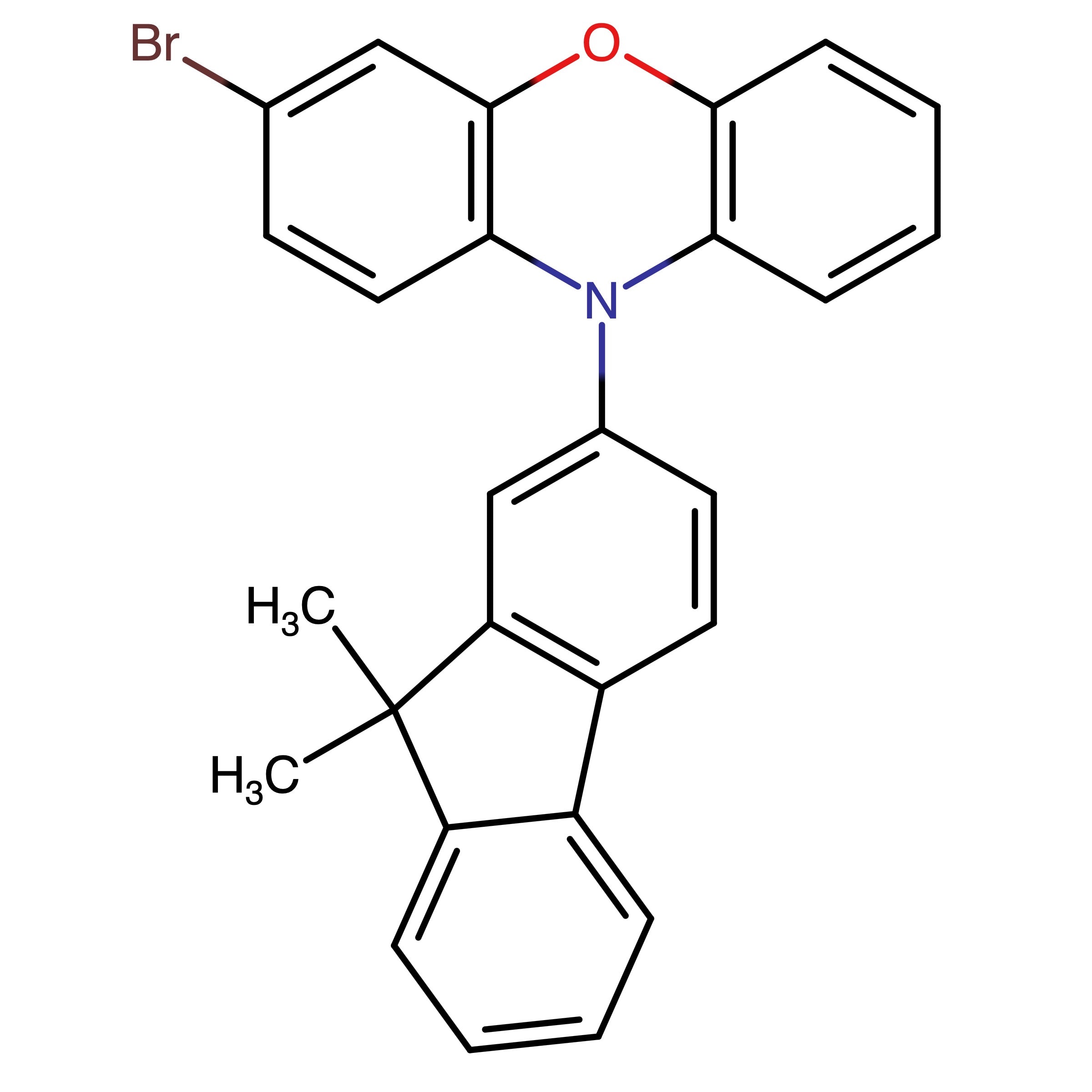 CAS RN 3079752-41-0 | Name: 10-(9,9-Dimethylfluoren-2-yl)-3-bromophenoxazine