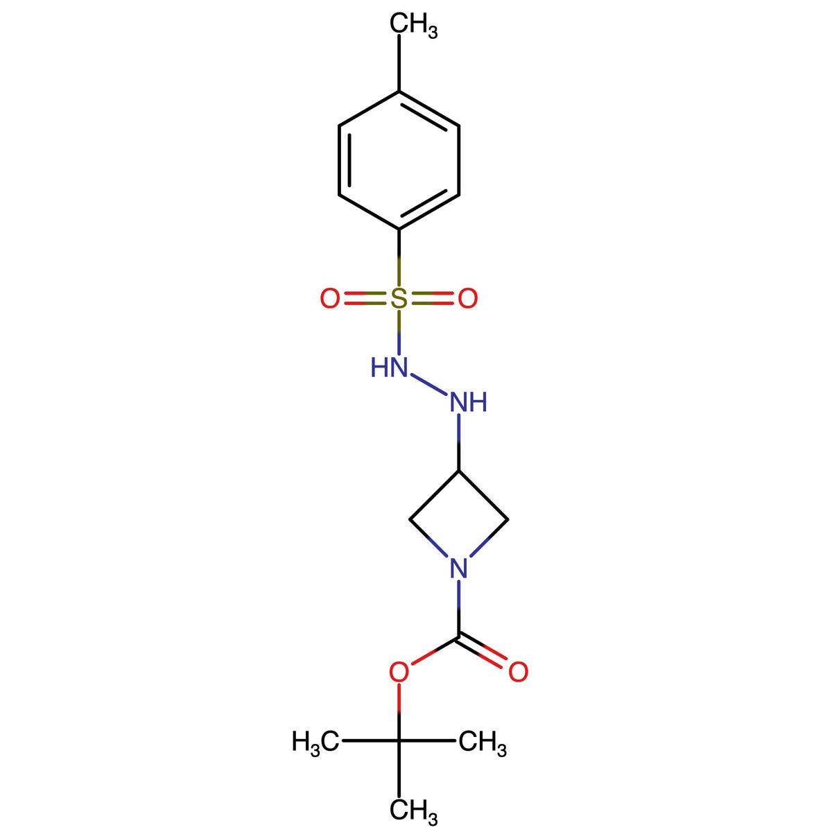 CAS RN 3082507-74-9 | tert-Butyl 3-[2-(4-methylphenyl)sulfonylhydrazinyl]azetidine-1-carboxylate | MFCD37060816