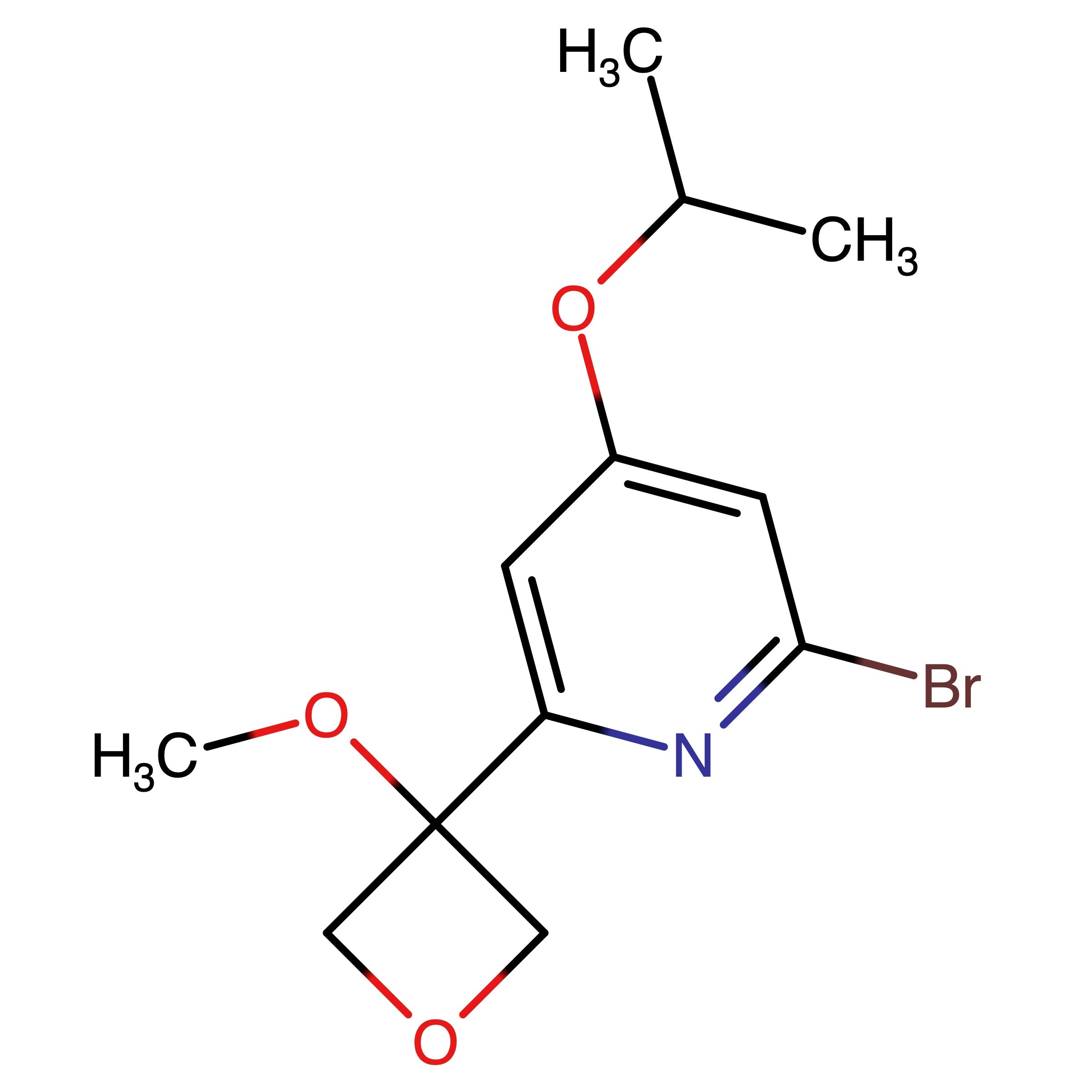 CAS RN 3093637-90-9 | 2?Bromo?4?(propan-2yloxy)?6?(3?methoxyoxetan?3?yl)pyridine 