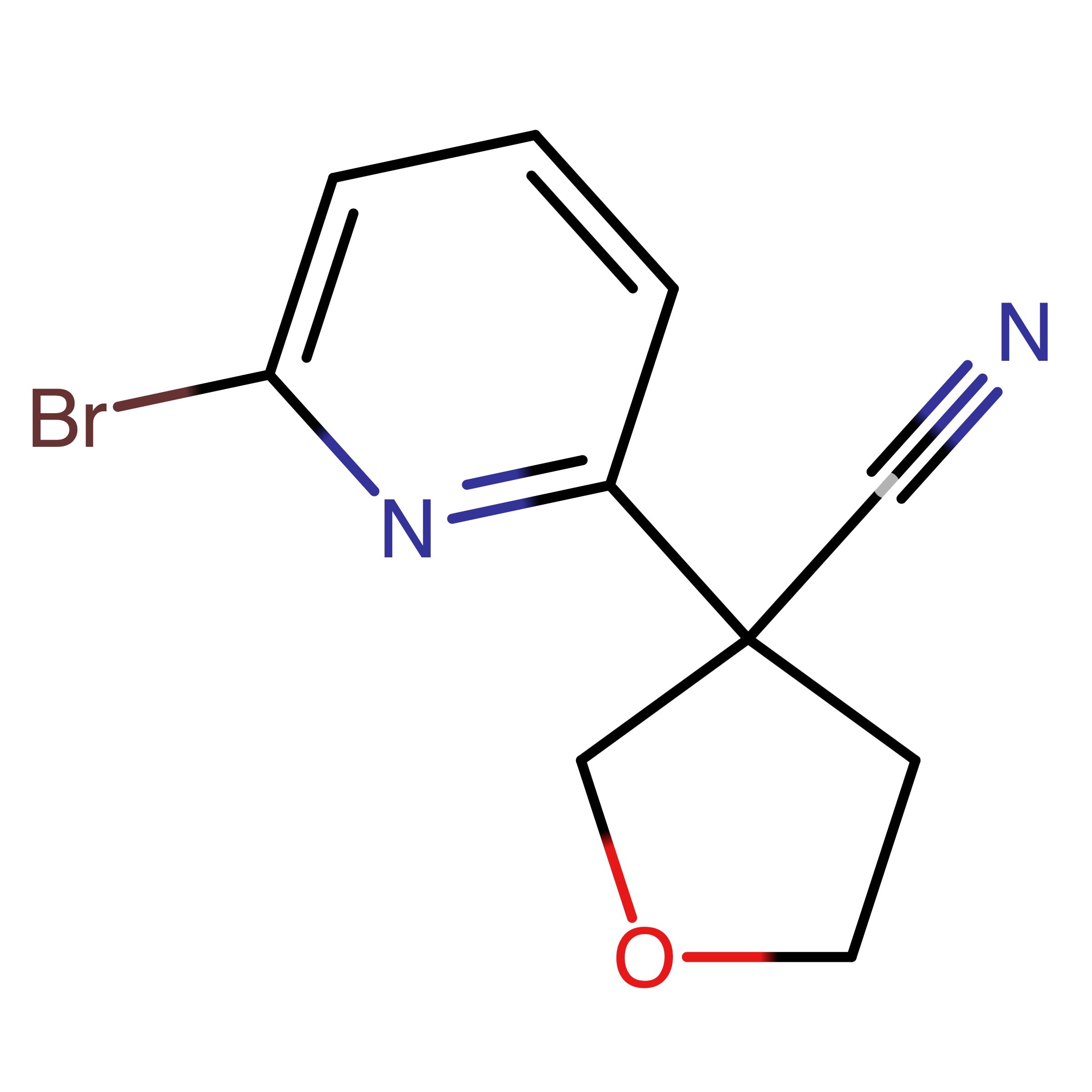 CAS RN 3093637-97-6 | 3-(6-Bromopyridin-2-yl)tetrahydrofuran-3-carbonitrile 