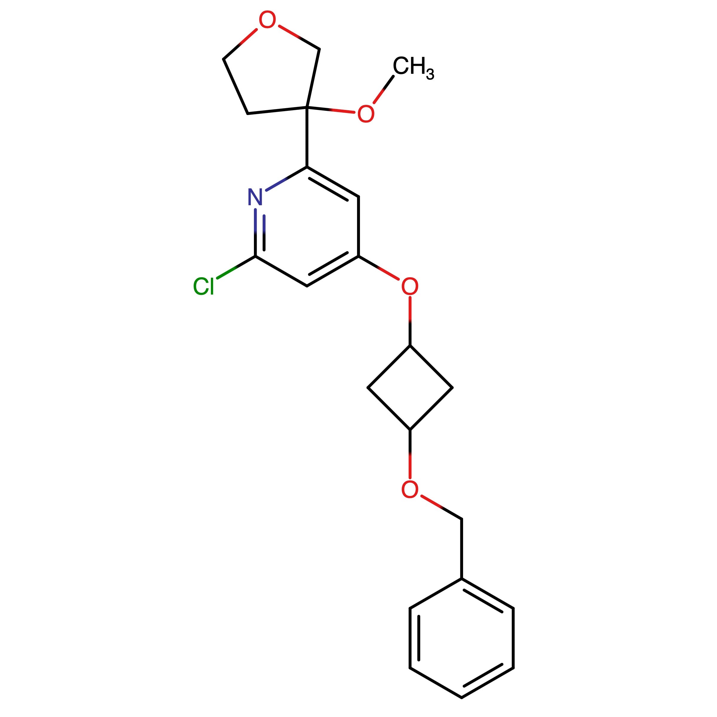CAS RN 3093637-98-7 | 4-(3-(Benzyloxy)cyclobutoxy)-2-chloro-6-(3-methoxytetrahydrofuran-3-yl)pyridine 