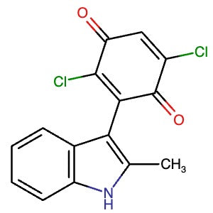 329015-19-2 | 2,5-Dichloro-3-(2-methyl-1H-indol-3-yl)cyclohexa-2,5-diene-1,4-dione - Hoffman Fine Chemicals