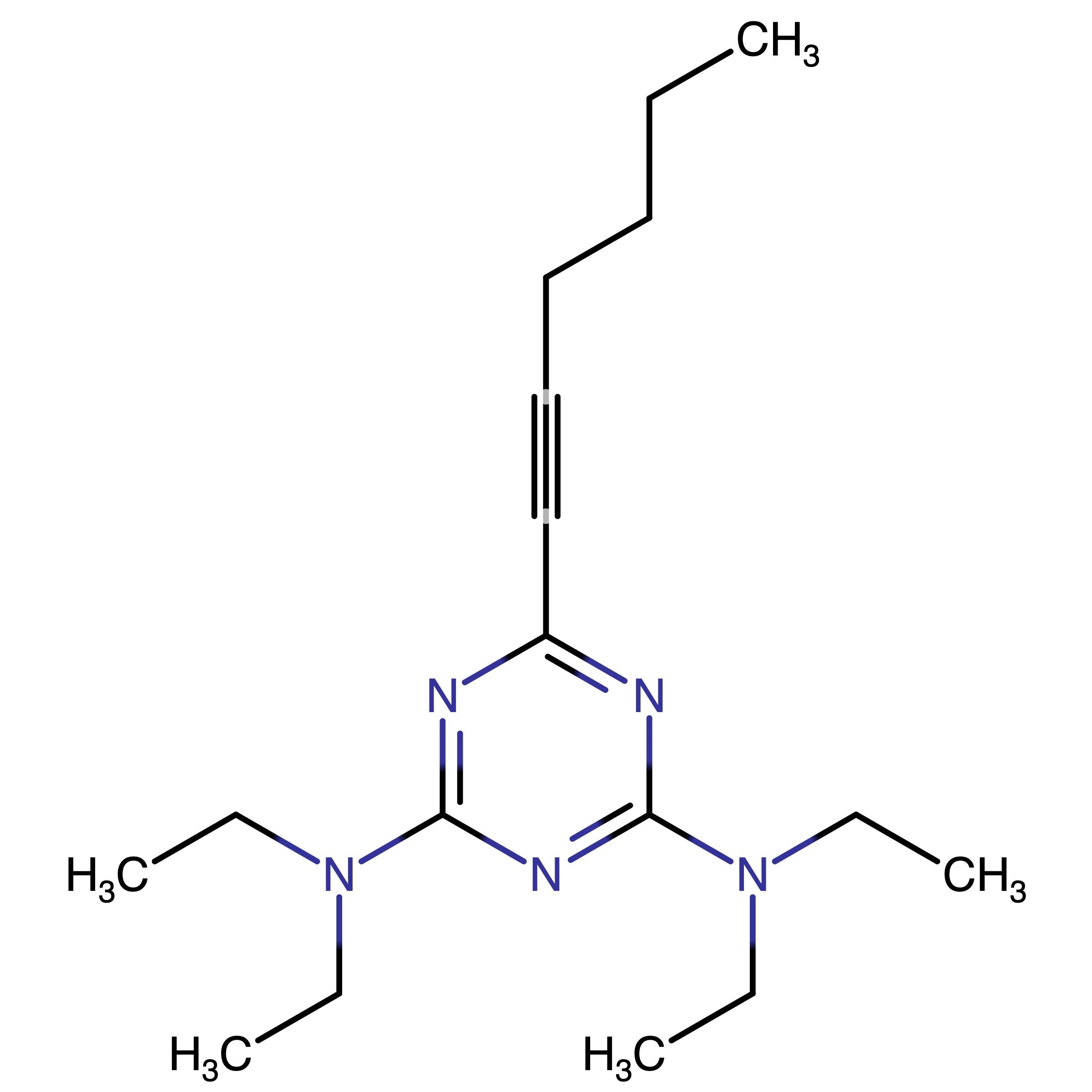 CAS RN 337966-52-6 | 2-N,2-N,4-N,4-N-Tetraethyl-6-hex-1-ynyl-1,3,5-triazine-2,4-diamine