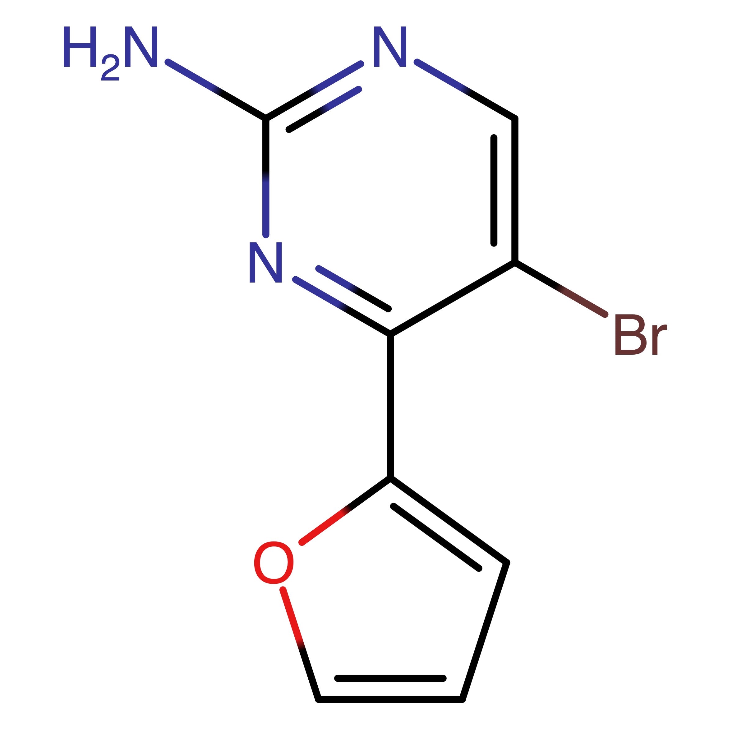 CAS RN 357285-97-3 | Name: 5-Bromo-4-(furan-2-yl)pyrimidin-2-amine