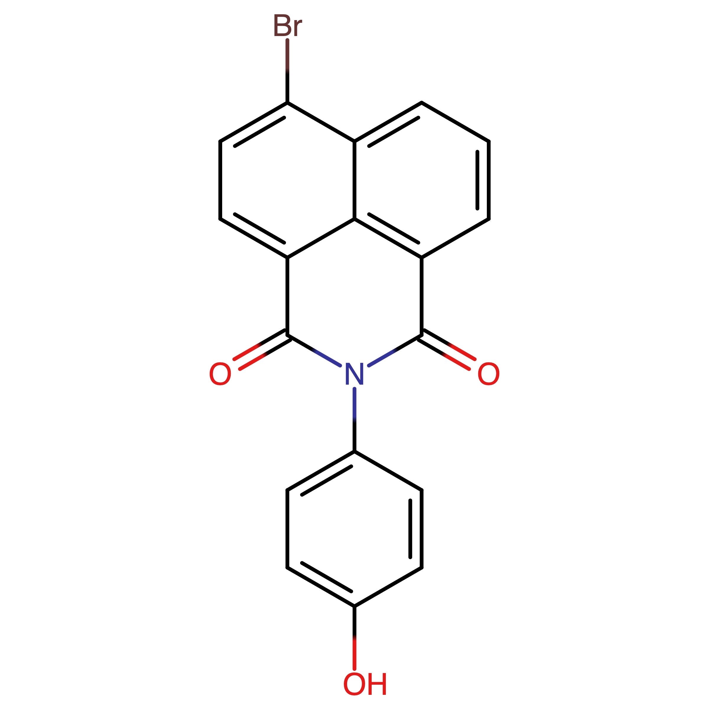 CAS RN 392316-04-0 | 6-Bromo-2-(4-hydroxyphenyl)-1H-benzo[de]isoquinoline-1,3(2H)-dione