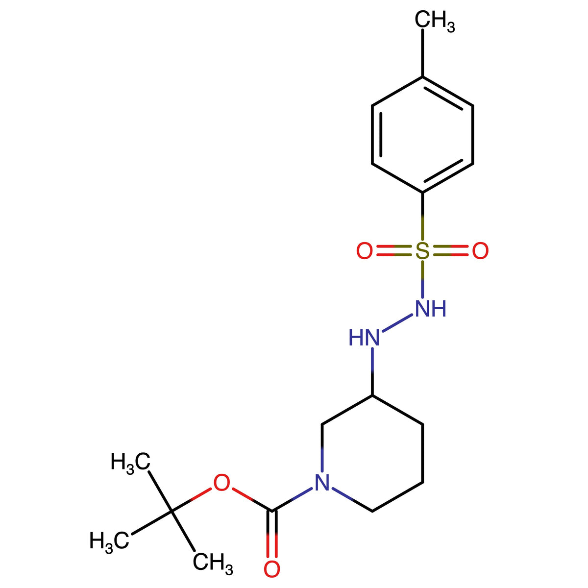 CAS RN 396730-47-5 | 1,1-Dimethylethyl 3-[2-[(4-methylphenyl)sulphonyl]hydrazino]-1-piperidine carboxylate
