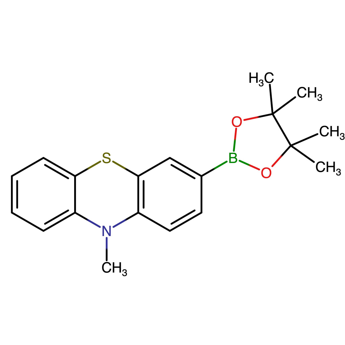 CAS RN 405198-28-9 | 10-Methyl-3-(4,4,5,5-tetramethyl-1,3,2-dioxaborolan-2-yl)phenothiazine