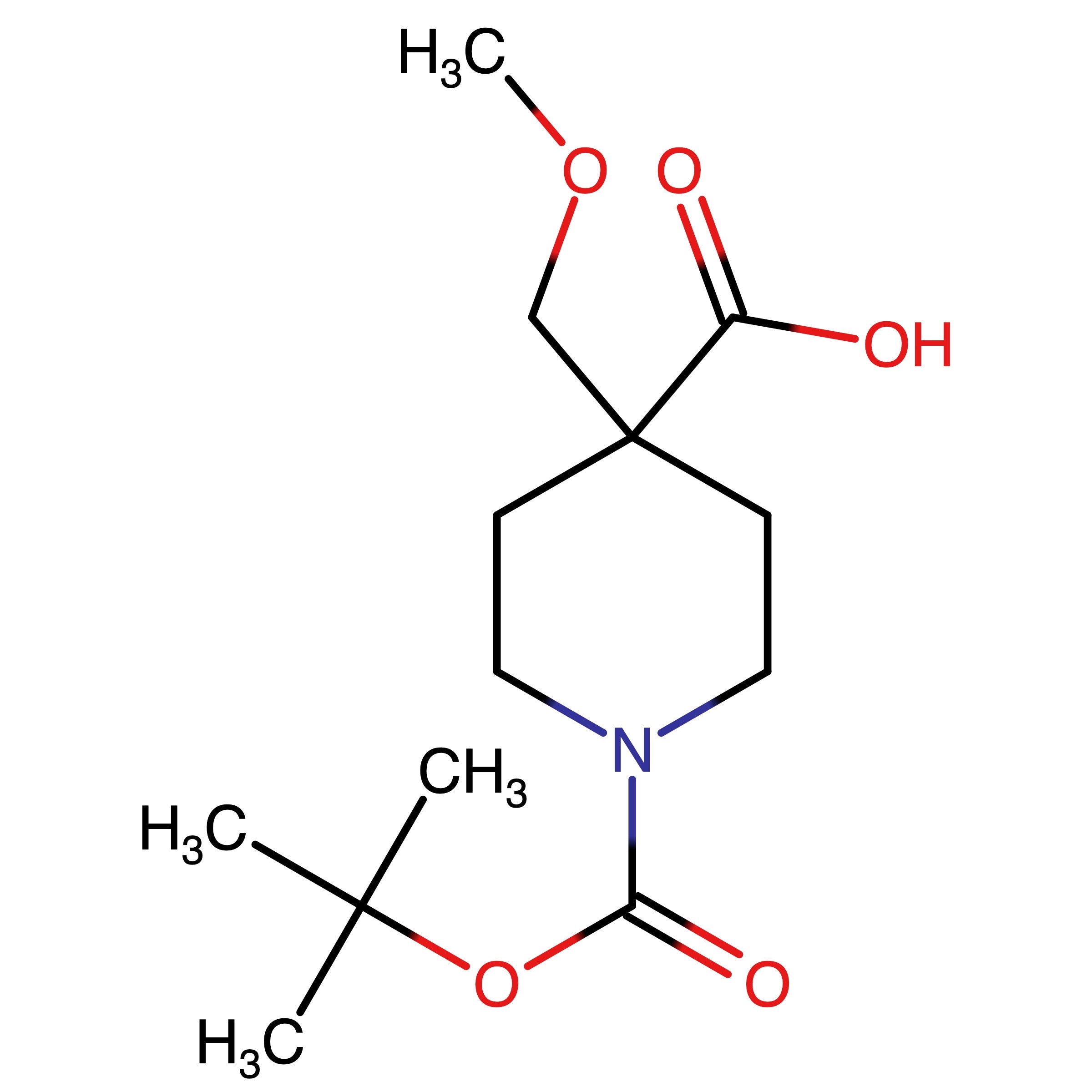 CAS RN 412357-26-7 | 1-tert-Butoxycarbonyl-4-(methoxymethyl)piperidine-4-carboxylic acid | MFCD22418560