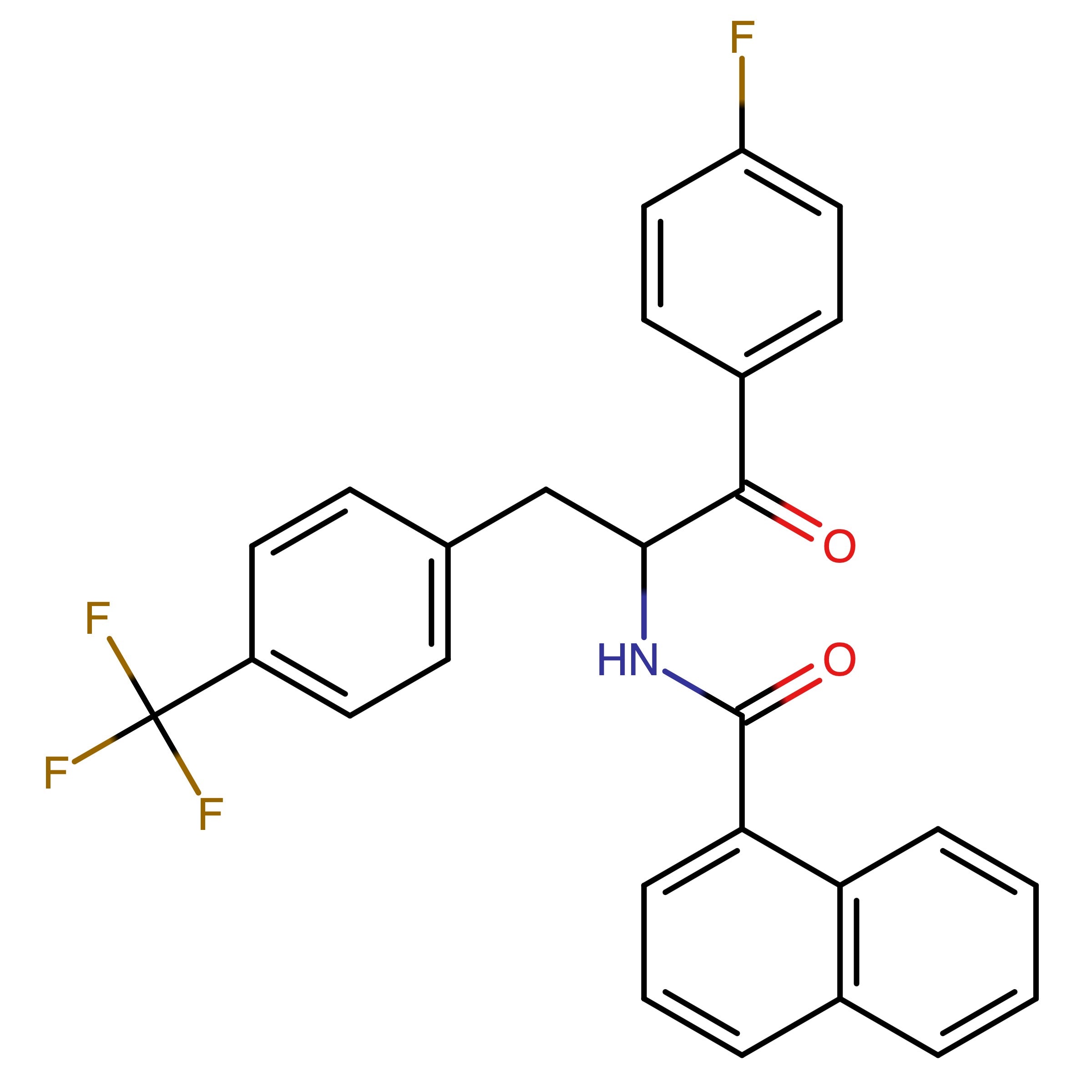 CAS RN 444912-97-4 | Name: N-[2-(4-Fluorophenyl)-2-oxo-1-[[4-(trifluoromethyl)phenyl]methyl]ethyl]-1-naphthalenecarboxamide