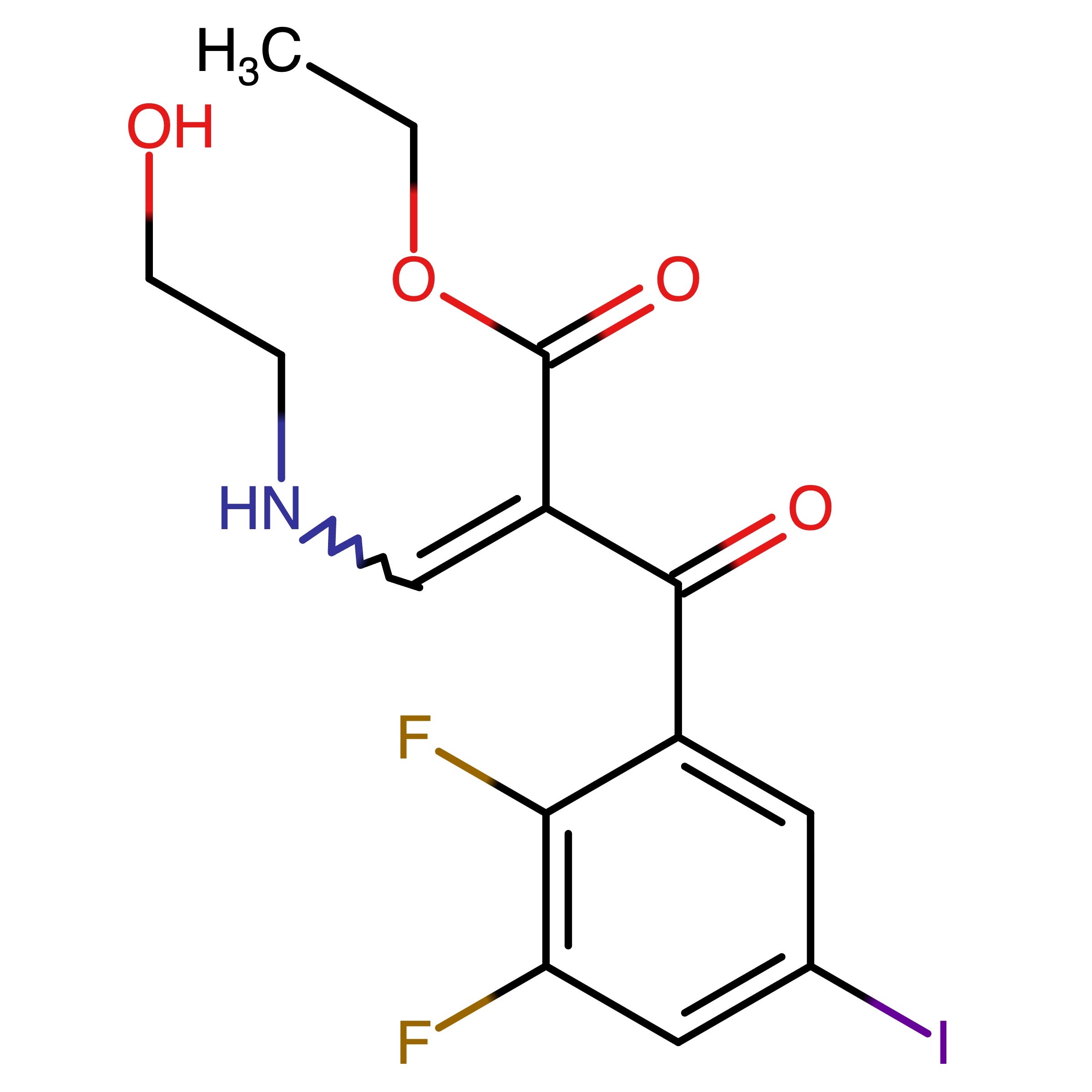 CAS RN 449184-15-0 | Ethyl 2-(2,3-difluoro-5-iodobenzoyl)-3-(2-hydroxyethylamino)acrylate