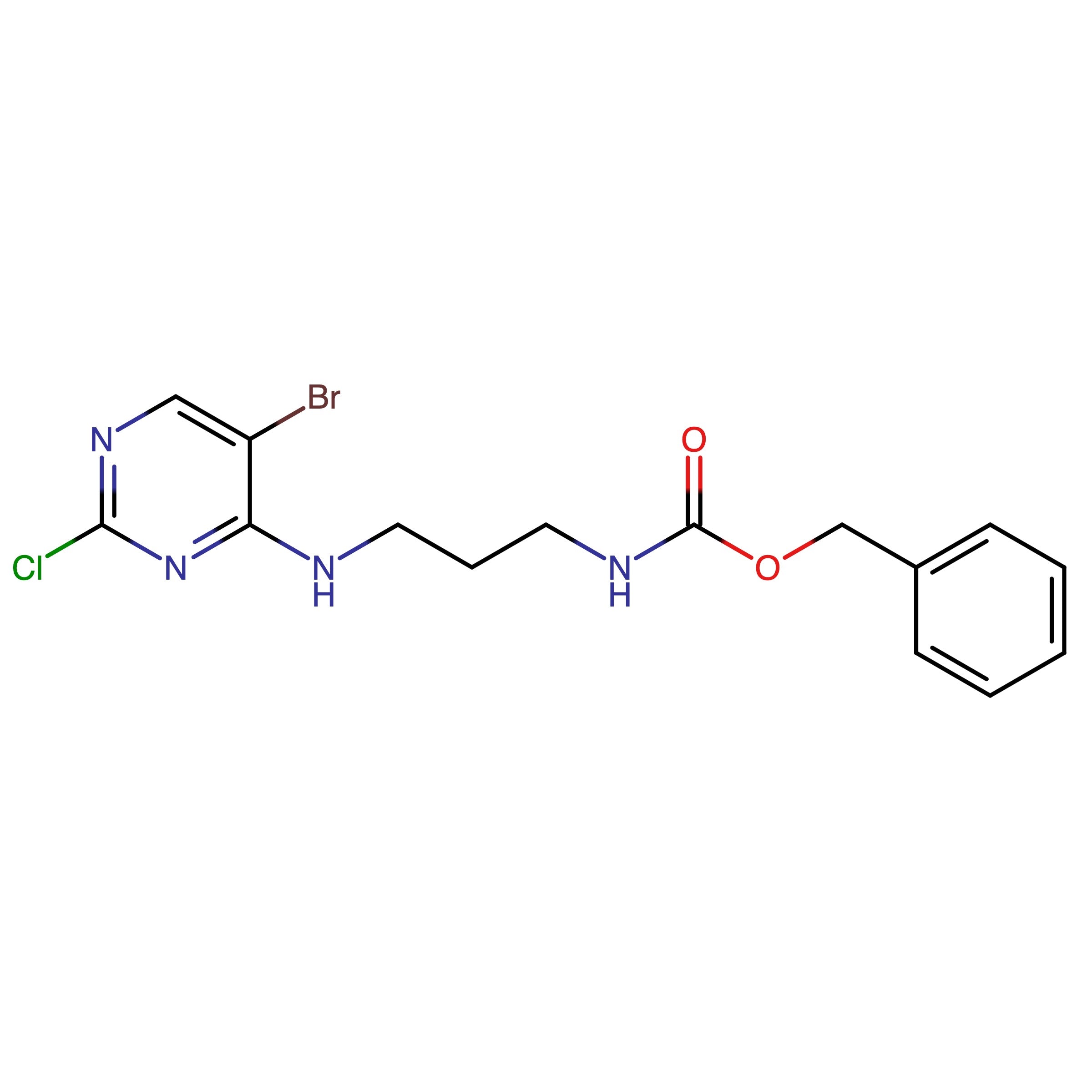 CAS RN 477593-60-5 | [3-(5-Bromo-2-chloro-pyrimidin-4-ylamino)-propyl]-carbamic acid benzyl ester