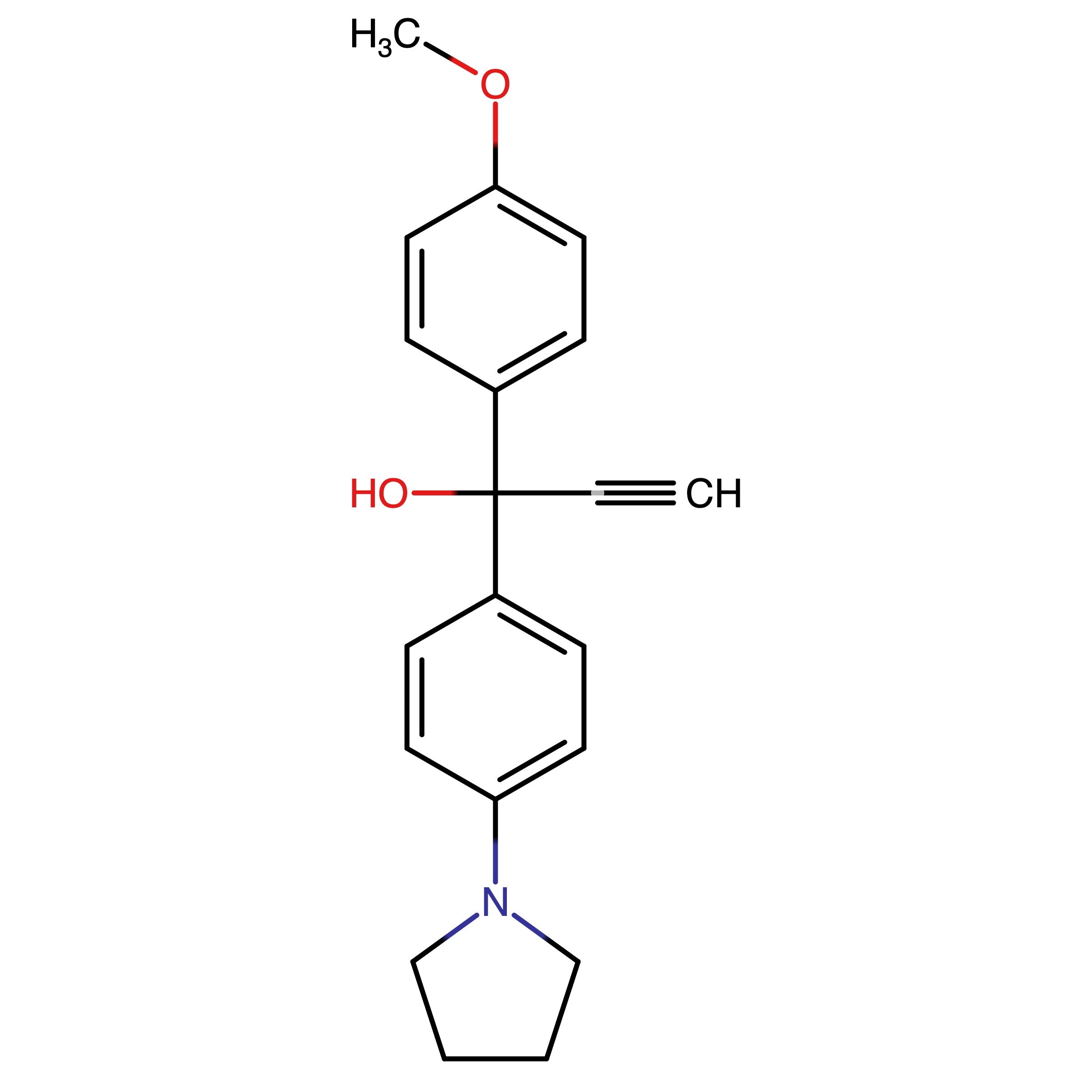CAS RN 503058-07-9 | 1-(4-Methoxyphenyl)-1-(4-(pyrrolidin-1-yl)phenyl)prop-2-yn-1-ol