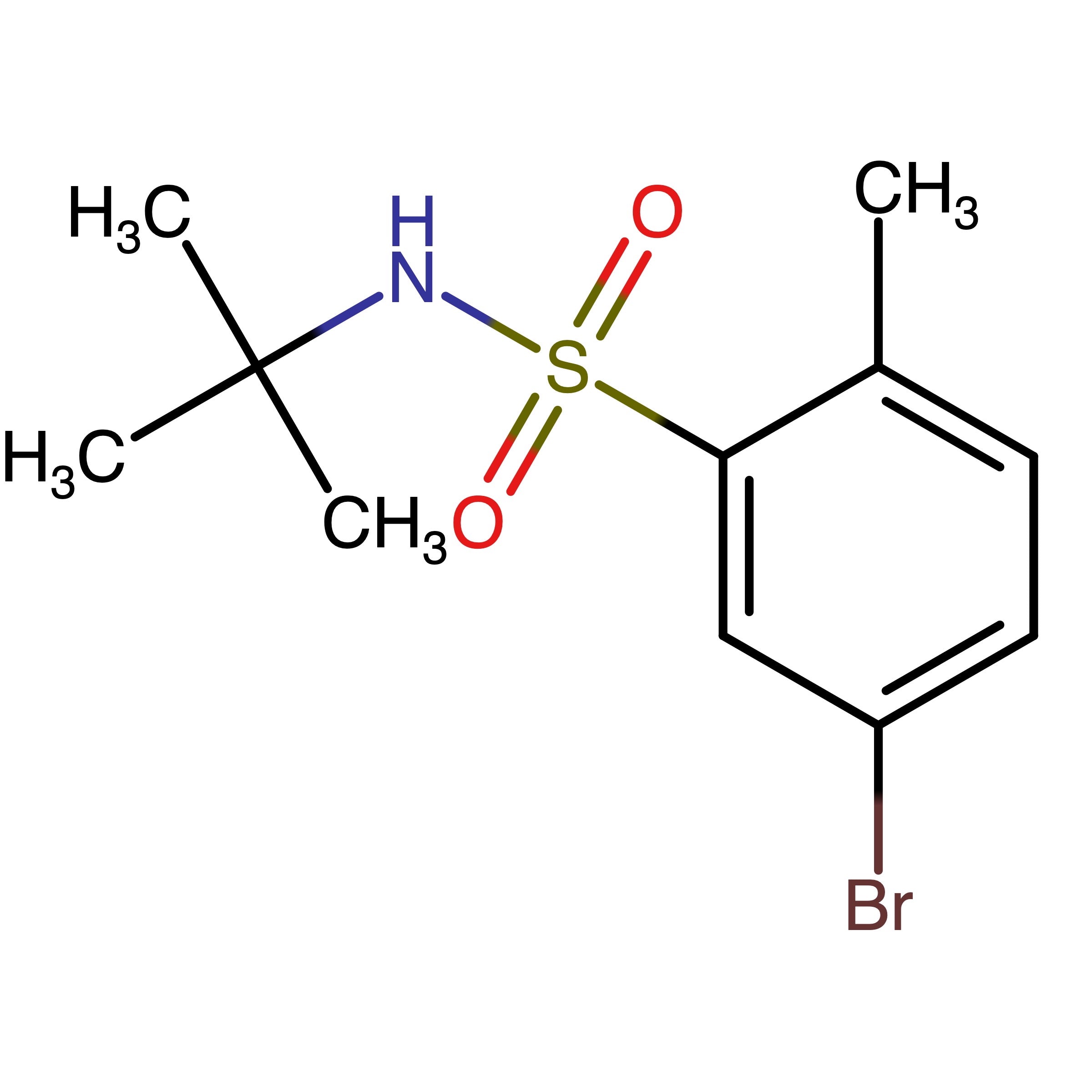 CAS RN 511529-00-3 | N-tert-Butyl-2-methyl-5-bromobenzenesulfonamide | MFCD12567425