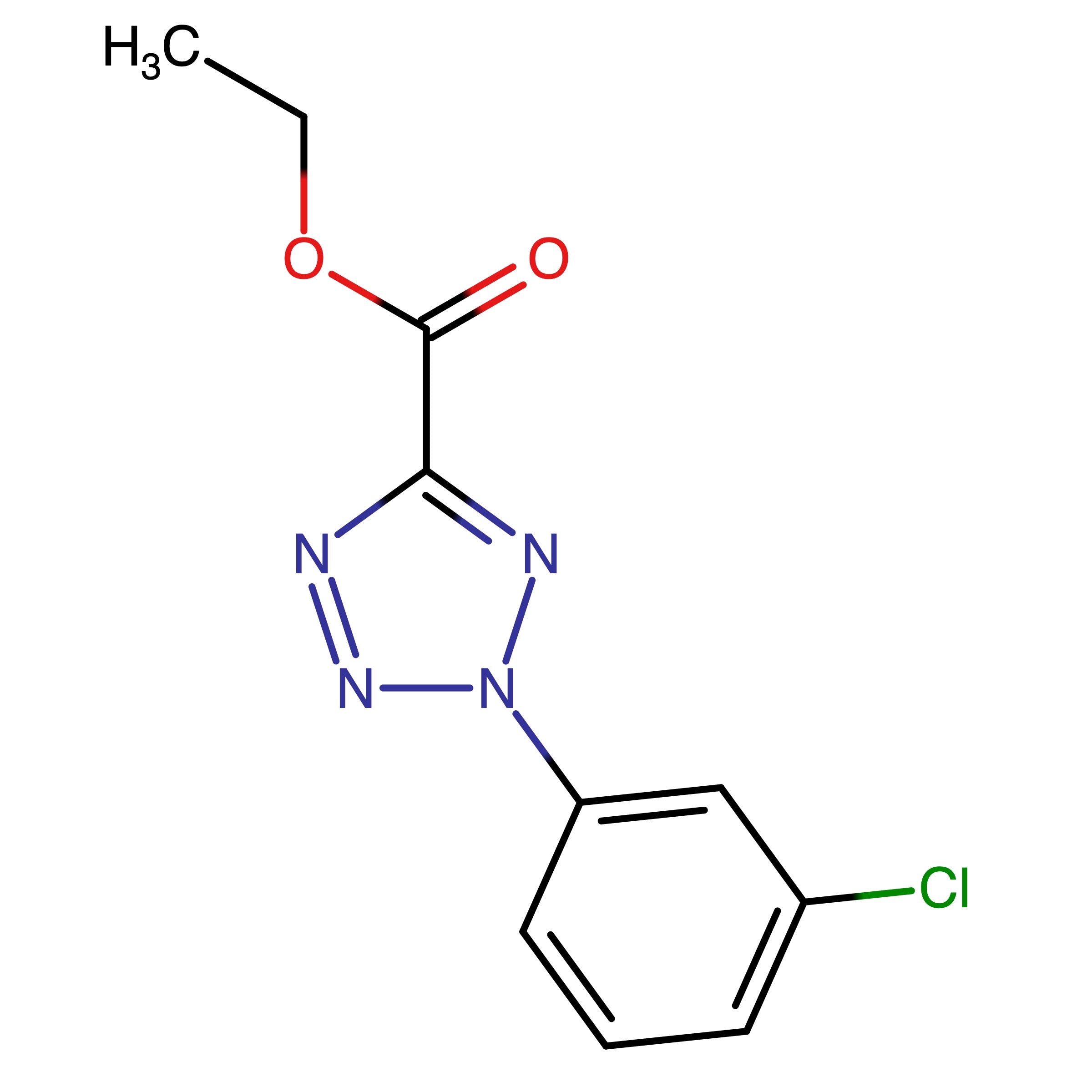 CAS RN 55044-76-3 | 2-(3-Chloro-phenyl)-2H-tetrazole-5-carboxylic acid ethyl ester